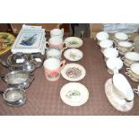A quantity of Victorian china to include four smal