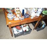 A 19th Century mahogany side table fitted two draw