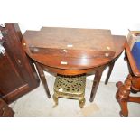 A 19th Century mahogany D end table