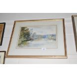 H P Stevenson, Cornish river scene, signed waterco