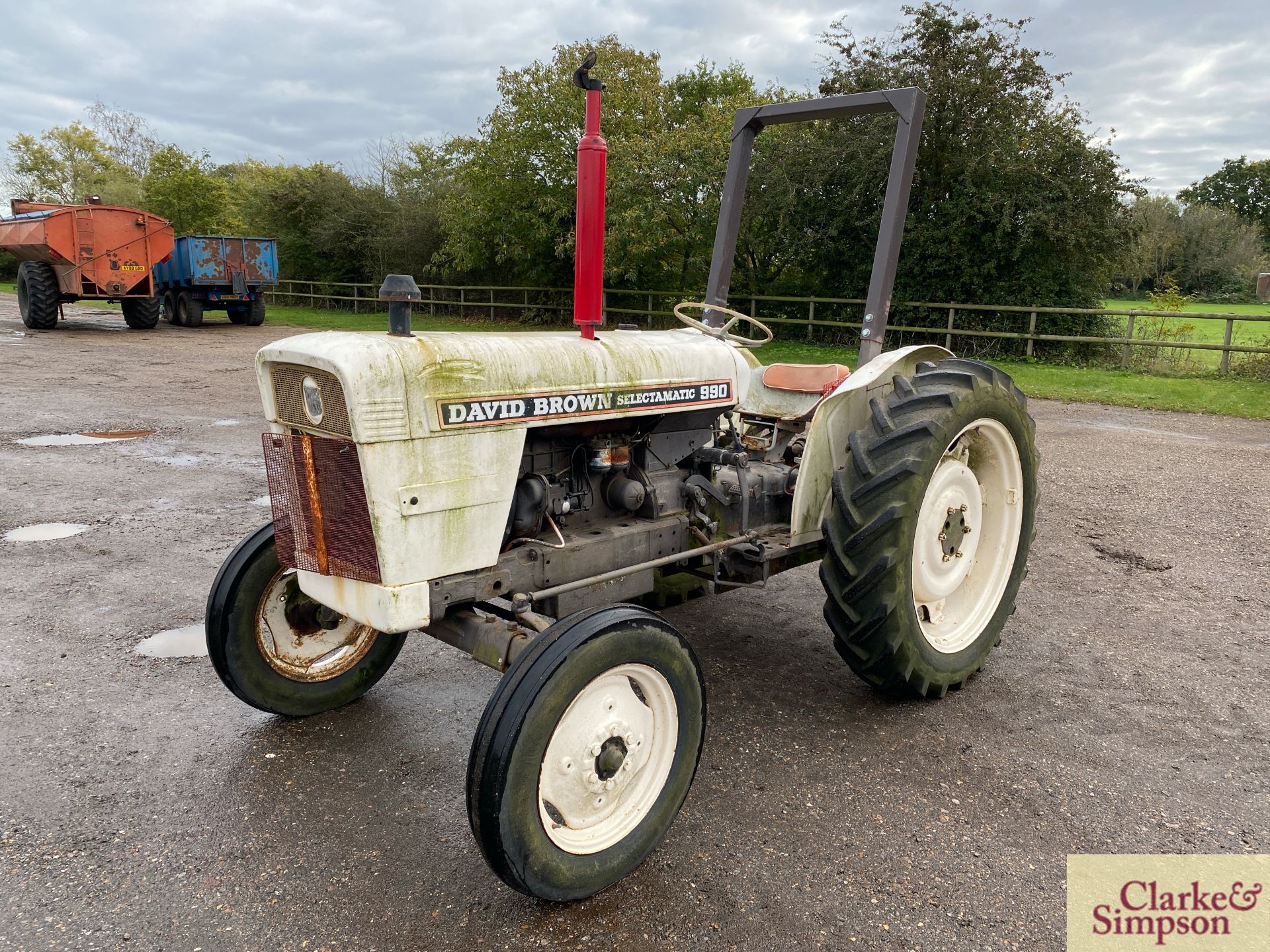 David Brown 990 Selectamatic 2WD tractor. Registration DUE 781D (no paperwork). Serial number 990A/ - Image 7 of 31