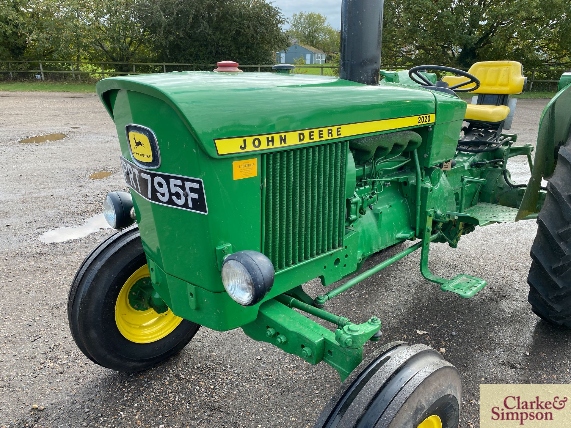 John Deere 2020 2WD tractor. Registration PRT 795F. Date of first registration 11/1967. Serial - Image 27 of 32