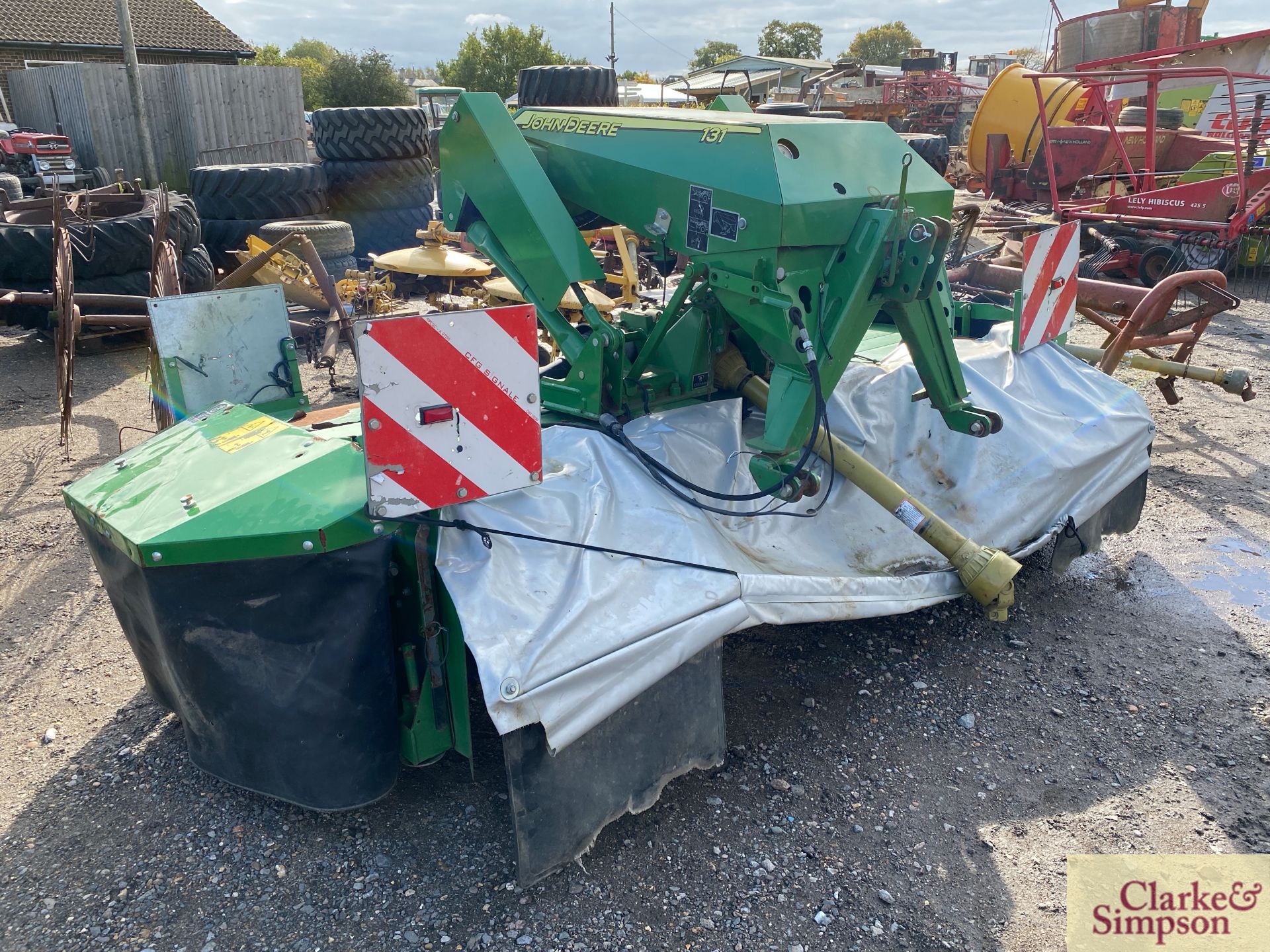 John Deere 131 front mounted disc mower conditioner. 2013. *