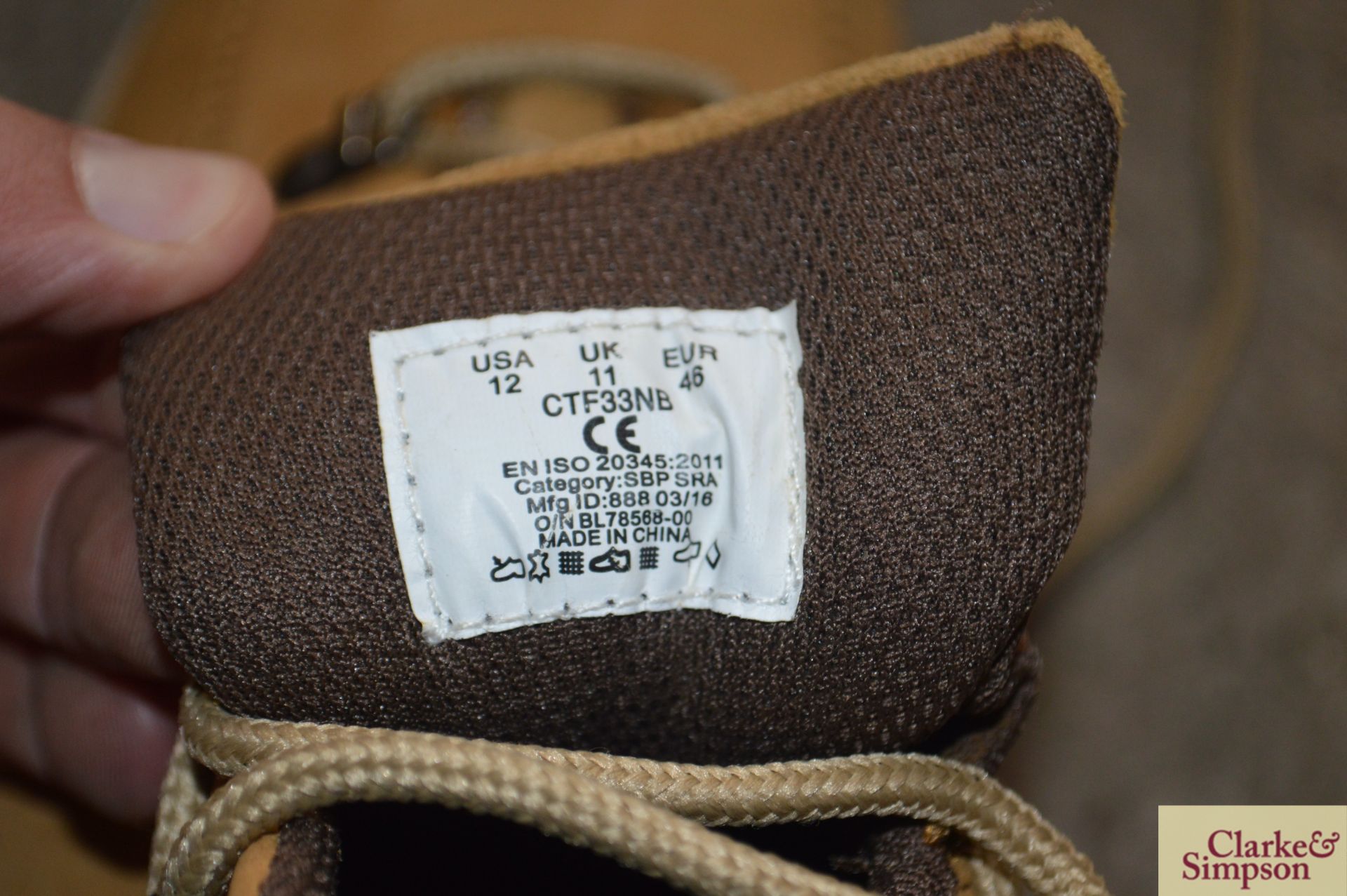 Pair of safety boots - Size 11. - Image 3 of 3