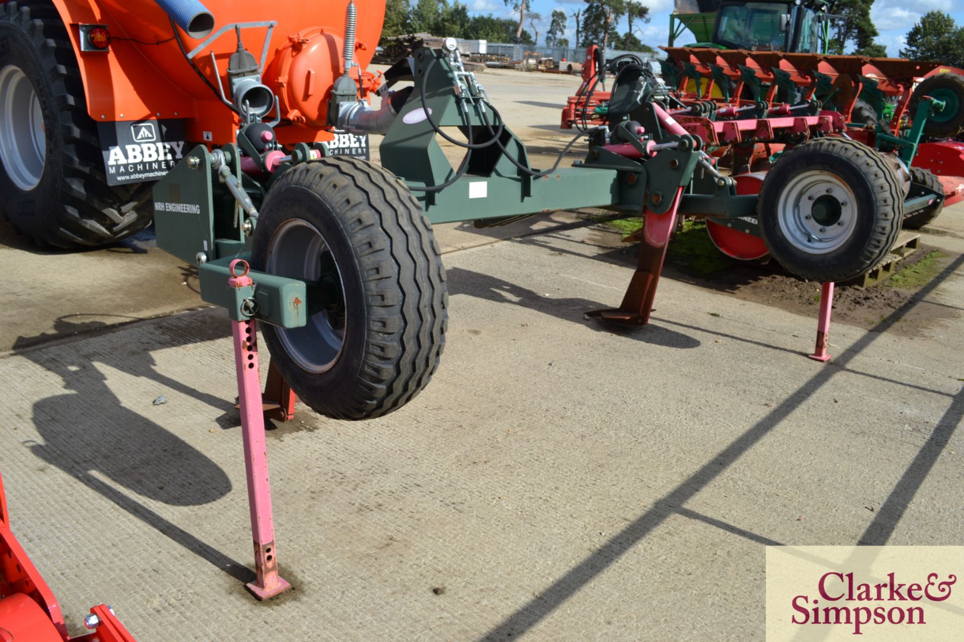 NRH twin leg tramline subsoiler. With adjustable leg position, depth wheels and hydraulic leg reset. - Image 4 of 6