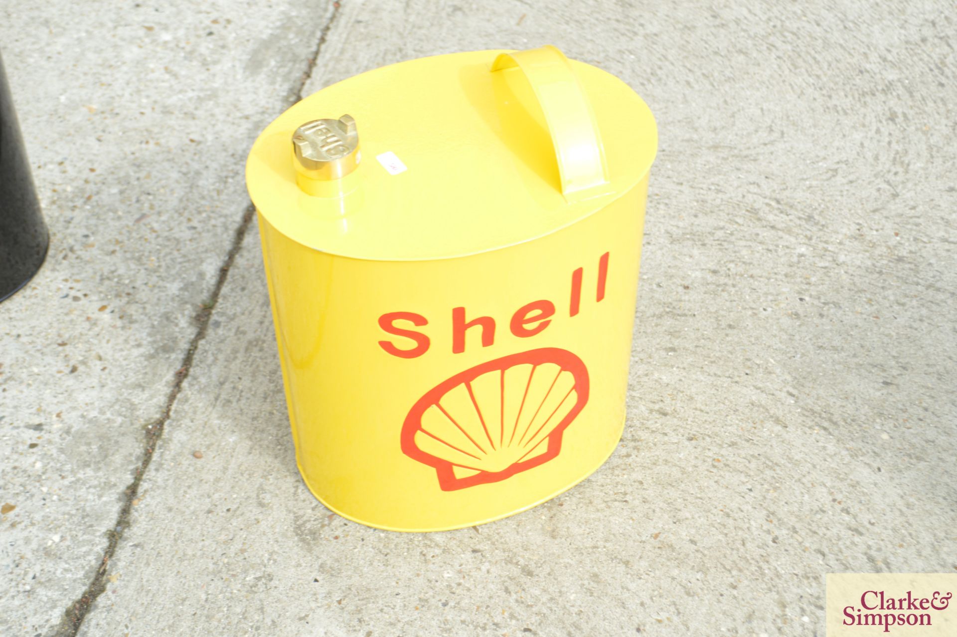 Oval Shell petrol can.*