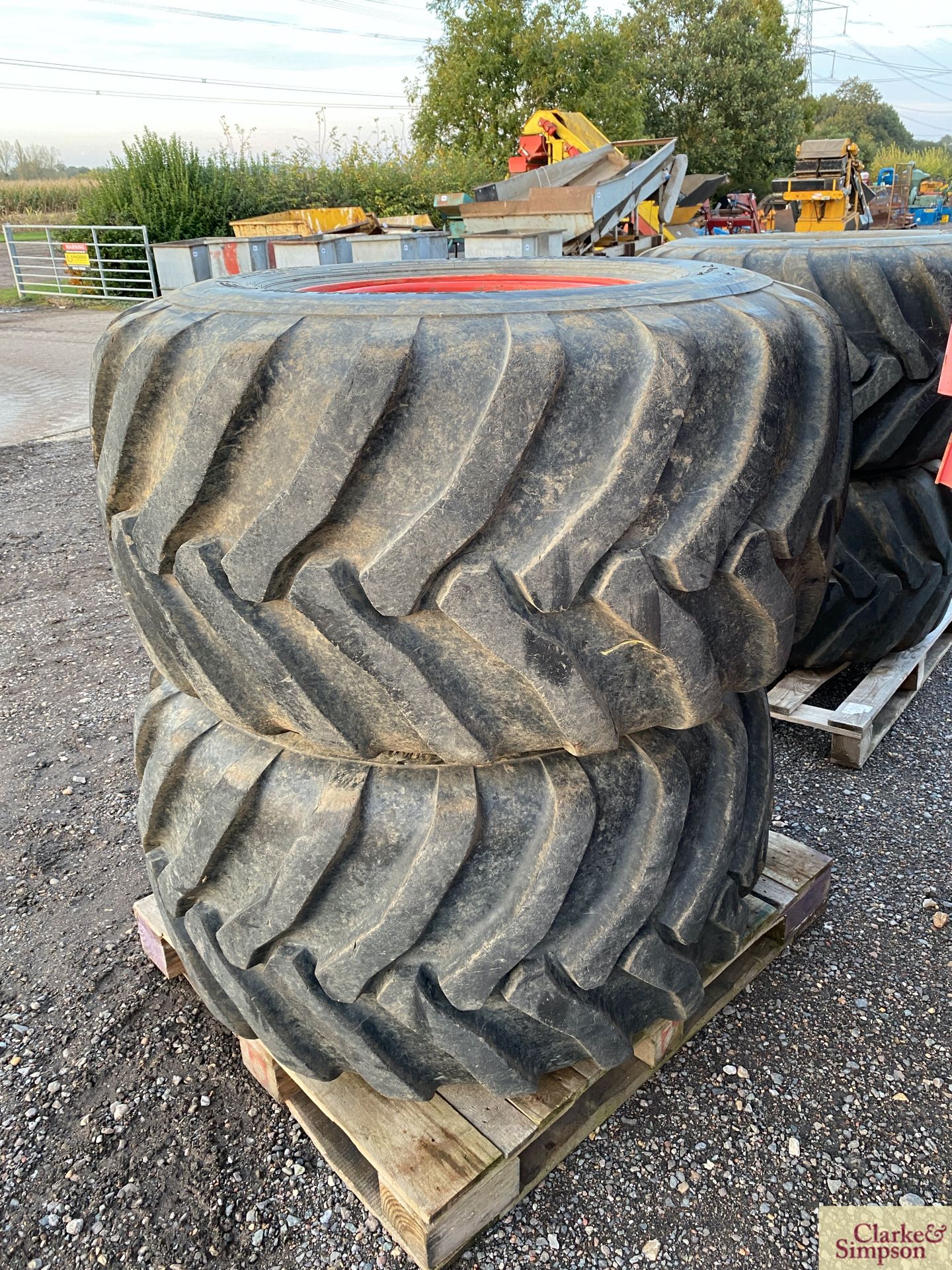 Set of 48x25.00-20 flotation wheels and tyres to fit Sands sprayer. * - Image 2 of 6