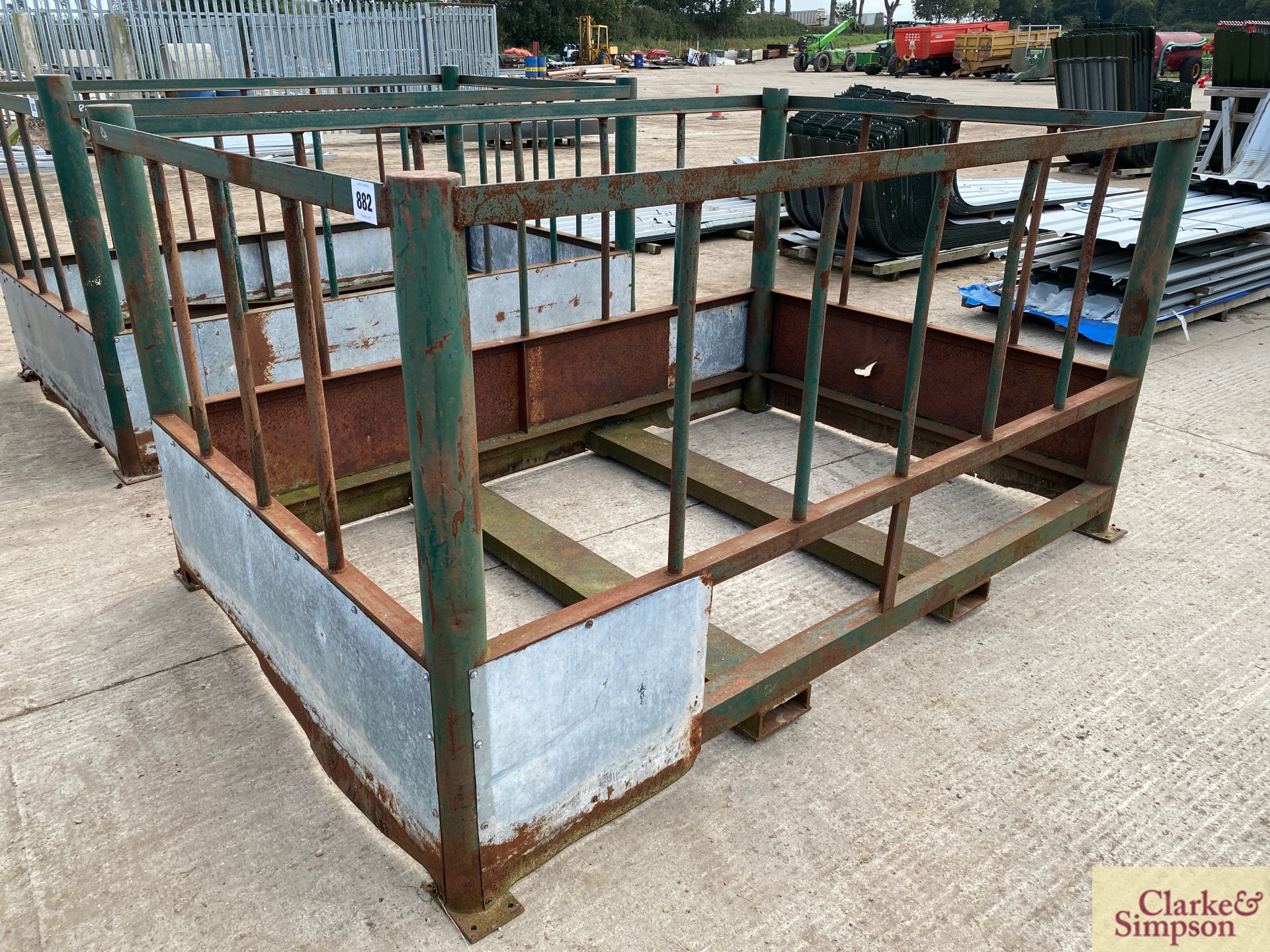 6ft x 9ft big bale feeder. With forklift Sockets. * [Located Roudham] - Image 2 of 4