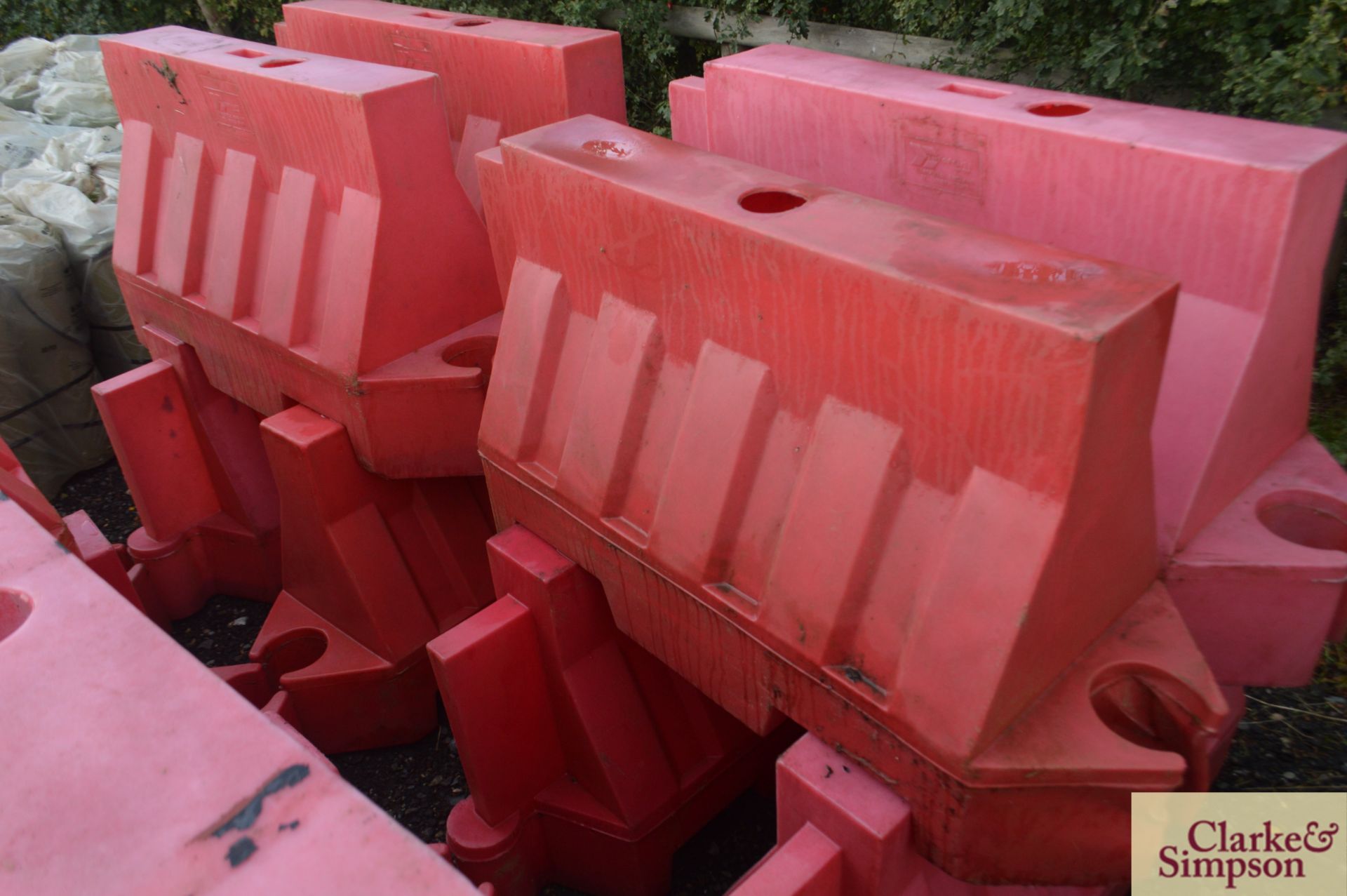 Large quantity of water filled traffic barriers. * - Image 7 of 7