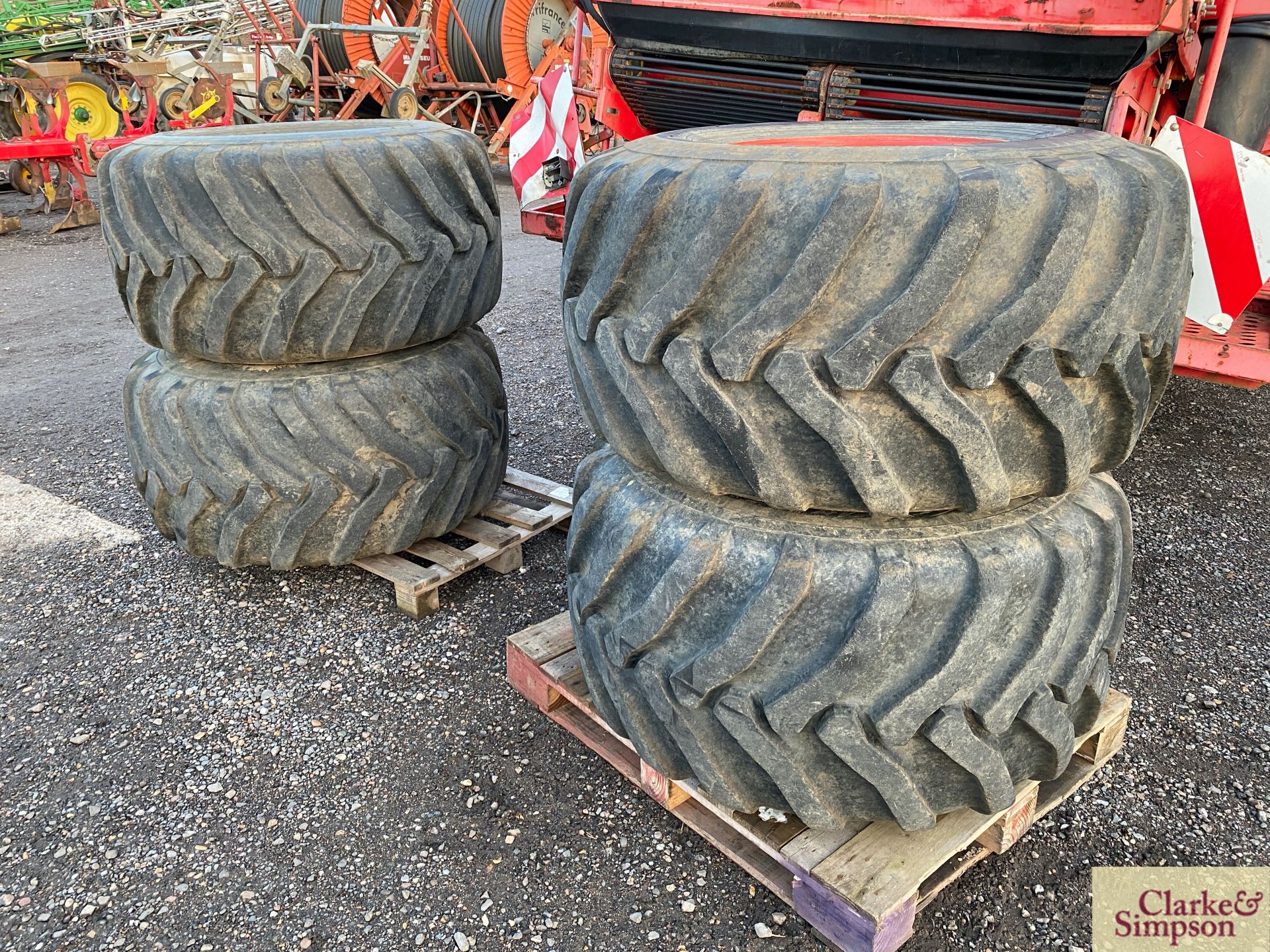 Set of 48x25.00-20 flotation wheels and tyres to fit Sands sprayer. * - Image 3 of 6