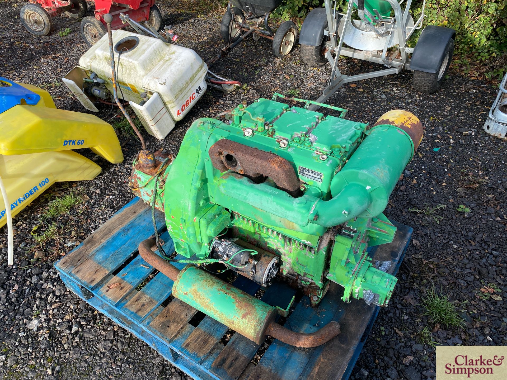 3cyl diesel engine and gearbox. Ex-dumper. - Image 4 of 5