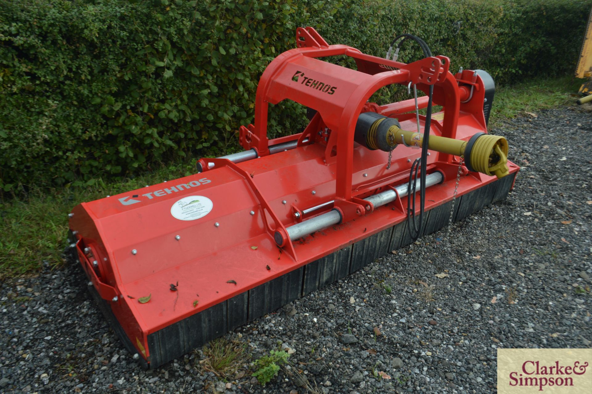 Tehnos MU280 2.8m mounted flail mower. With hydraulic offset. c.100 hours from new. Owned from new. - Image 3 of 6