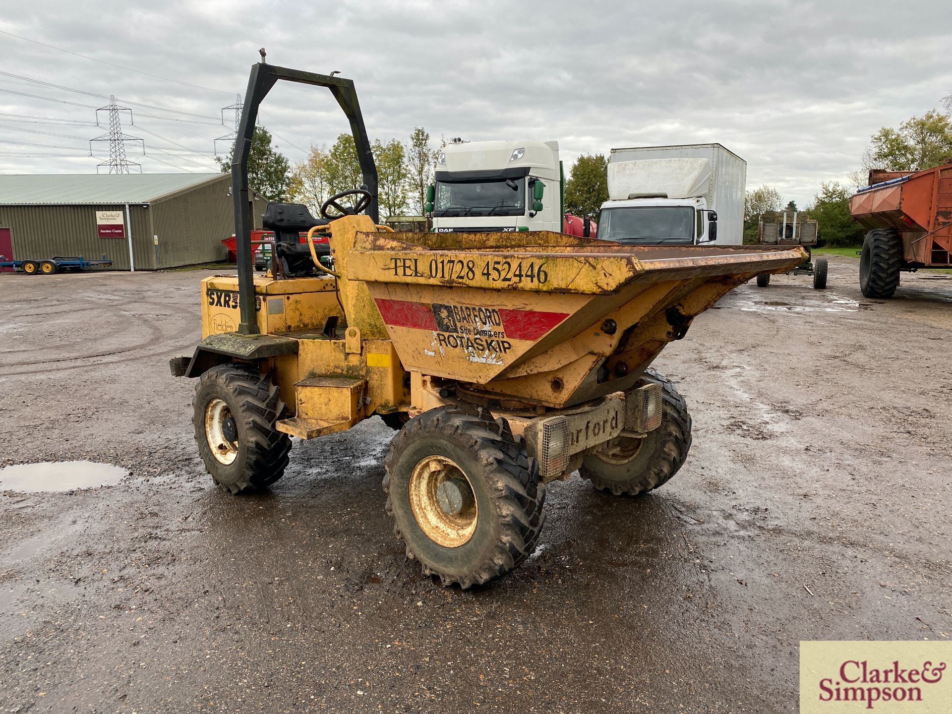 Barford SRX3000 3T swivel tip 4WD pivot steer dumper. Registration AP02 KYN. Date of first - Image 7 of 30