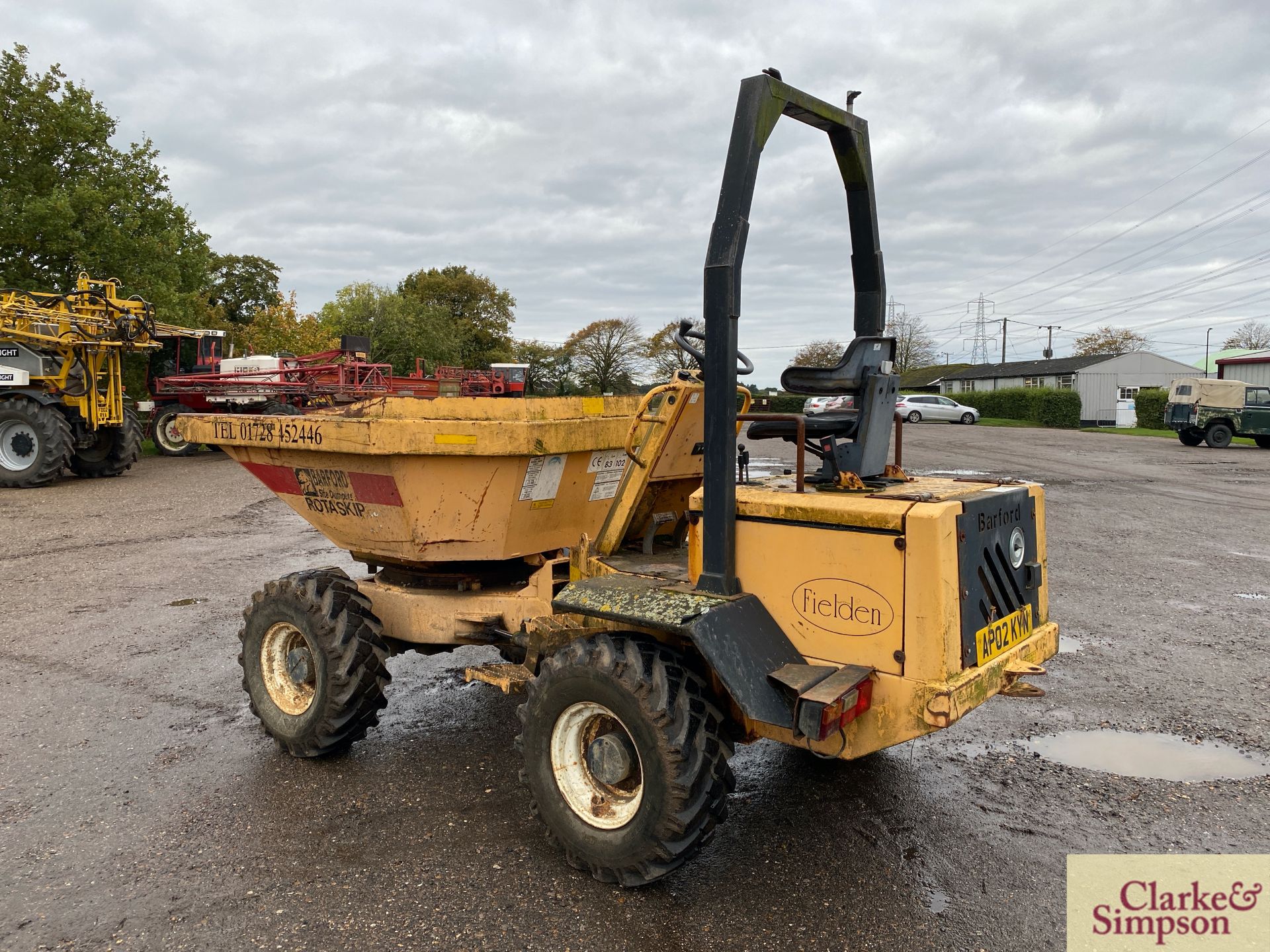 Barford SRX3000 3T swivel tip 4WD pivot steer dumper. Registration AP02 KYN. Date of first - Image 3 of 30