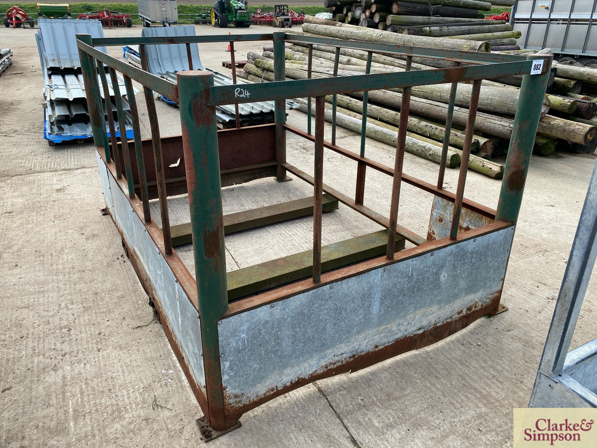6ft x 9ft big bale feeder. With forklift Sockets. * [Located Roudham]