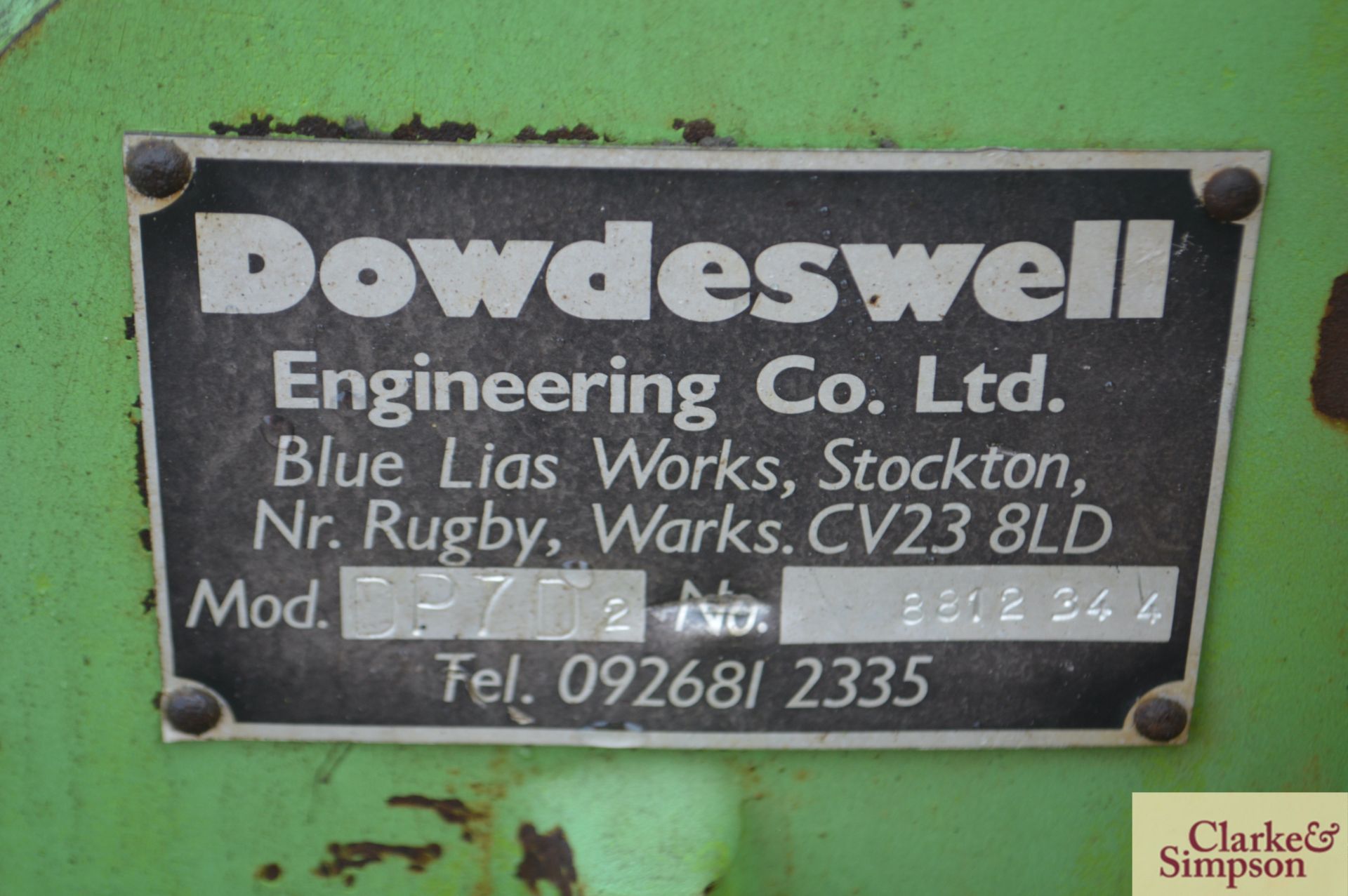 Dowdeswell DP7D2 4+1F reversible plough. Serial number 8812344. With rear discs. Owned from new. * - Image 10 of 10