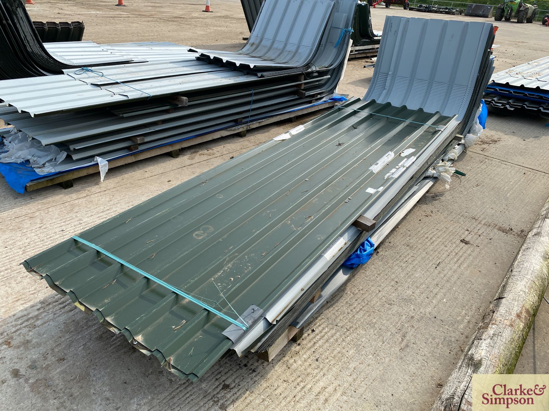 Quantity of new and used box profile curved eaves. * [Located Roudham] - Image 3 of 4