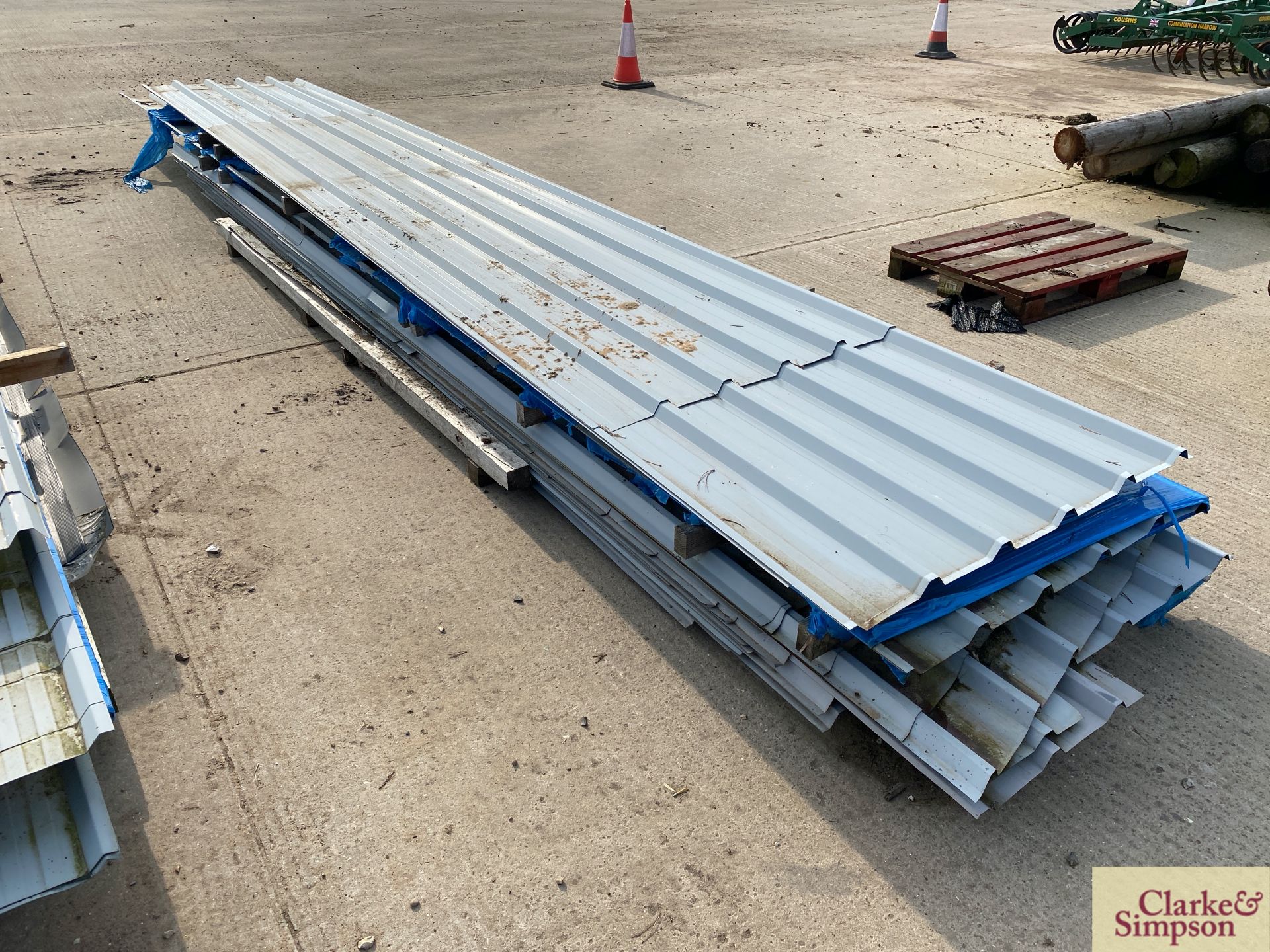 Quantity of new and used box profile roofing sheets. * [Located Roudham] - Image 3 of 4