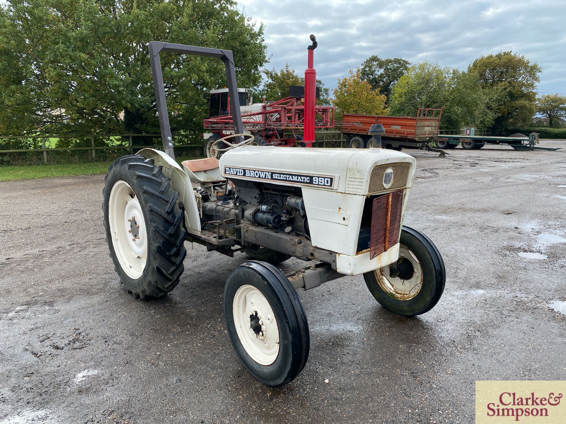 David Brown 990 Selectamatic 2WD tractor. Registration DUE 781D (no paperwork). Serial number 990A/