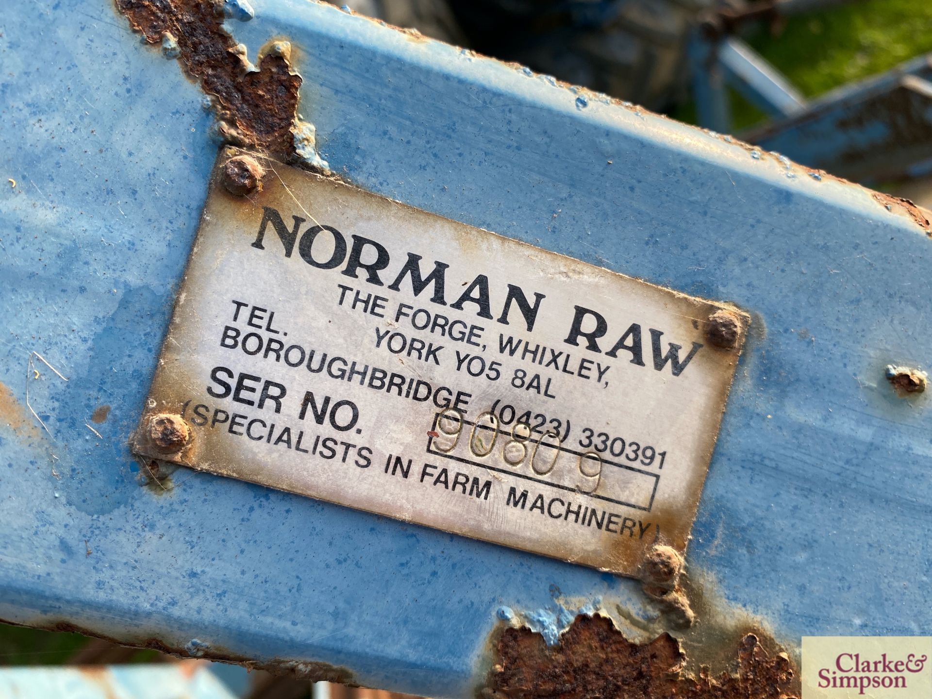 Norman Raw 3 leg subsoiler. With depth wheels and - Image 8 of 8