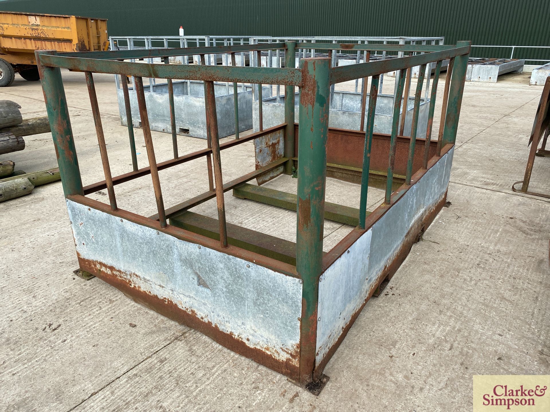 6ft x 9ft big bale feeder. With forklift Sockets. * [Located Roudham] - Image 4 of 4