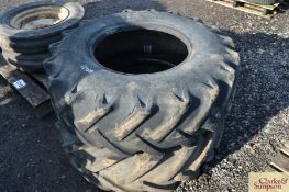 Pair of 12.5/80-18 tyres.