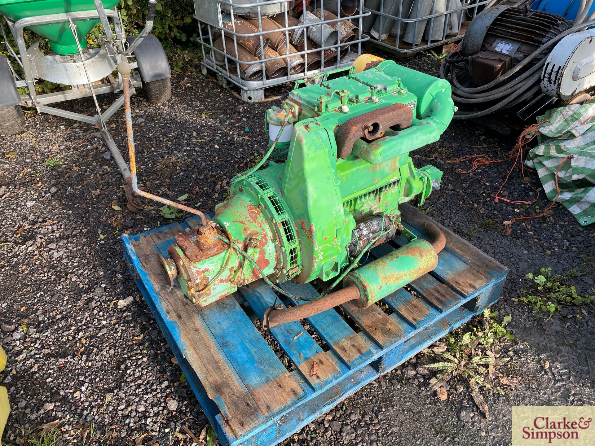 3cyl diesel engine and gearbox. Ex-dumper.