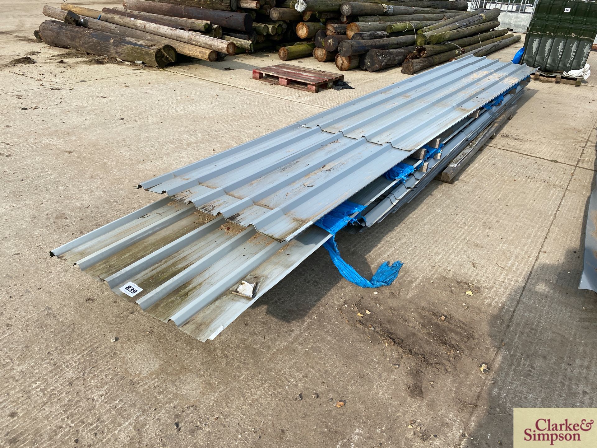 Quantity of new and used box profile roofing sheets. * [Located Roudham] - Image 2 of 4