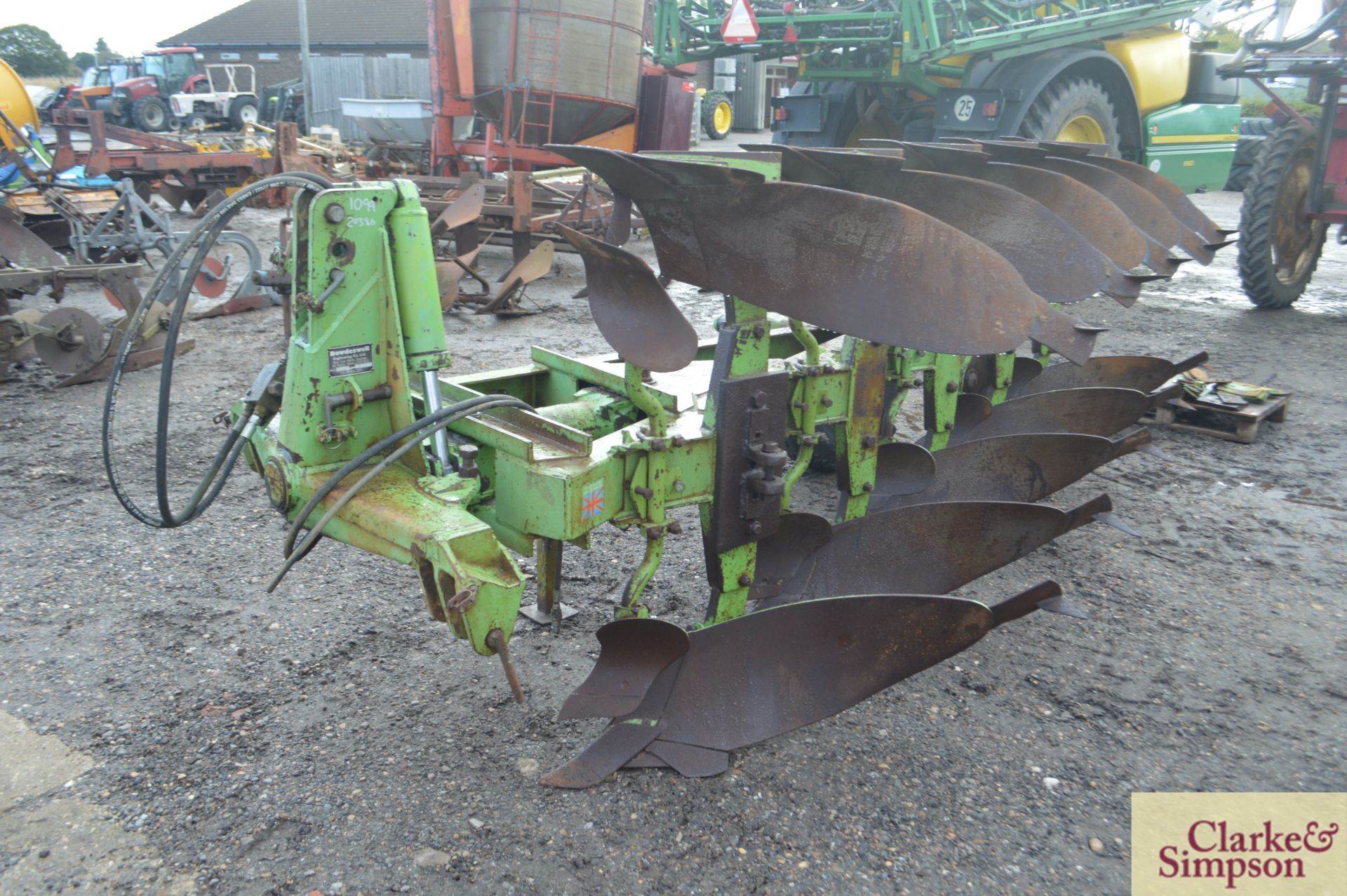 Dowdeswell DP7D2 4+1F reversible plough. Serial number 8812344. With rear discs. Owned from new. * - Image 2 of 10