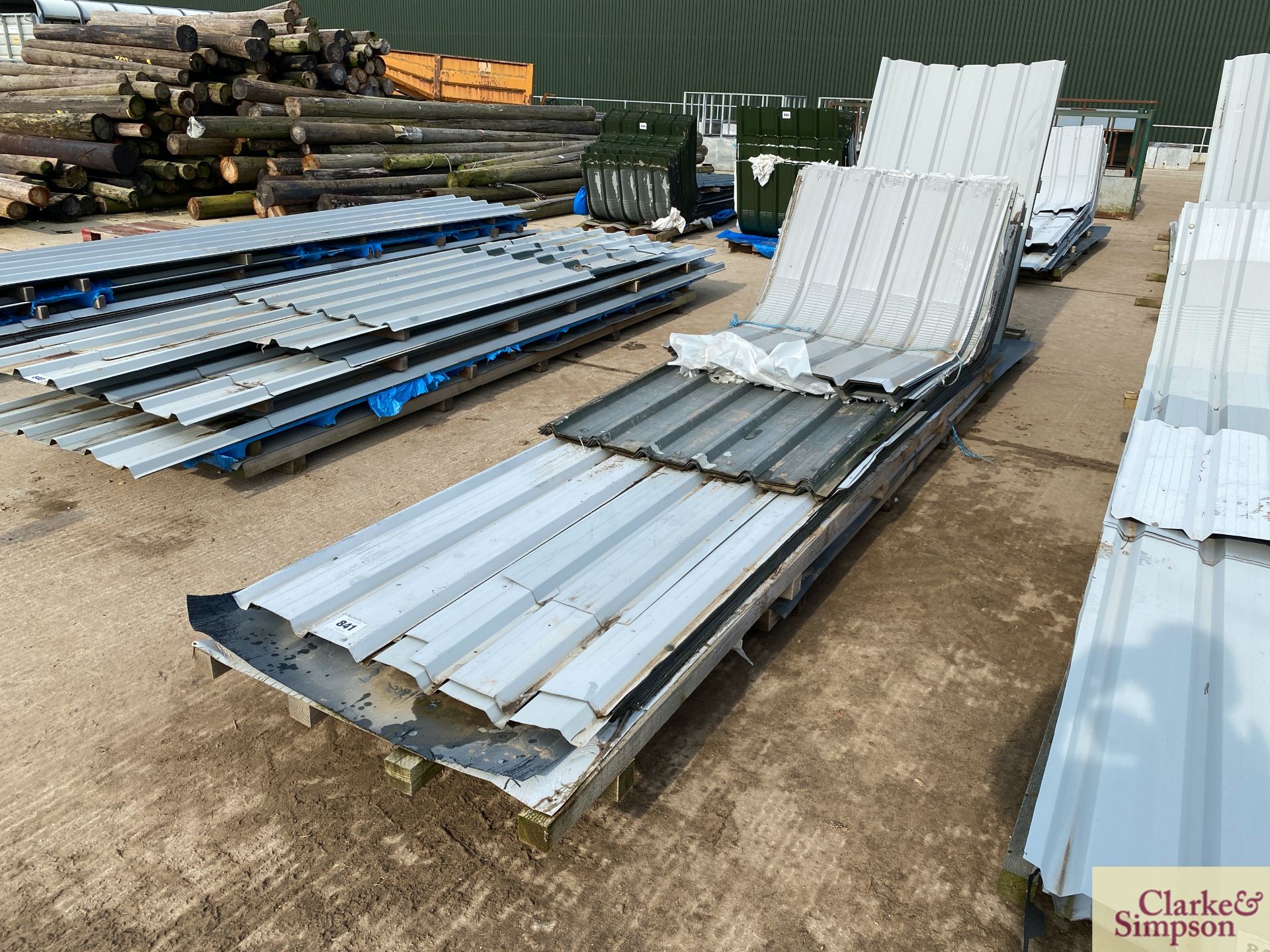 Quantity of new and used box profile curved eaves. * [Located Roudham] - Image 2 of 4