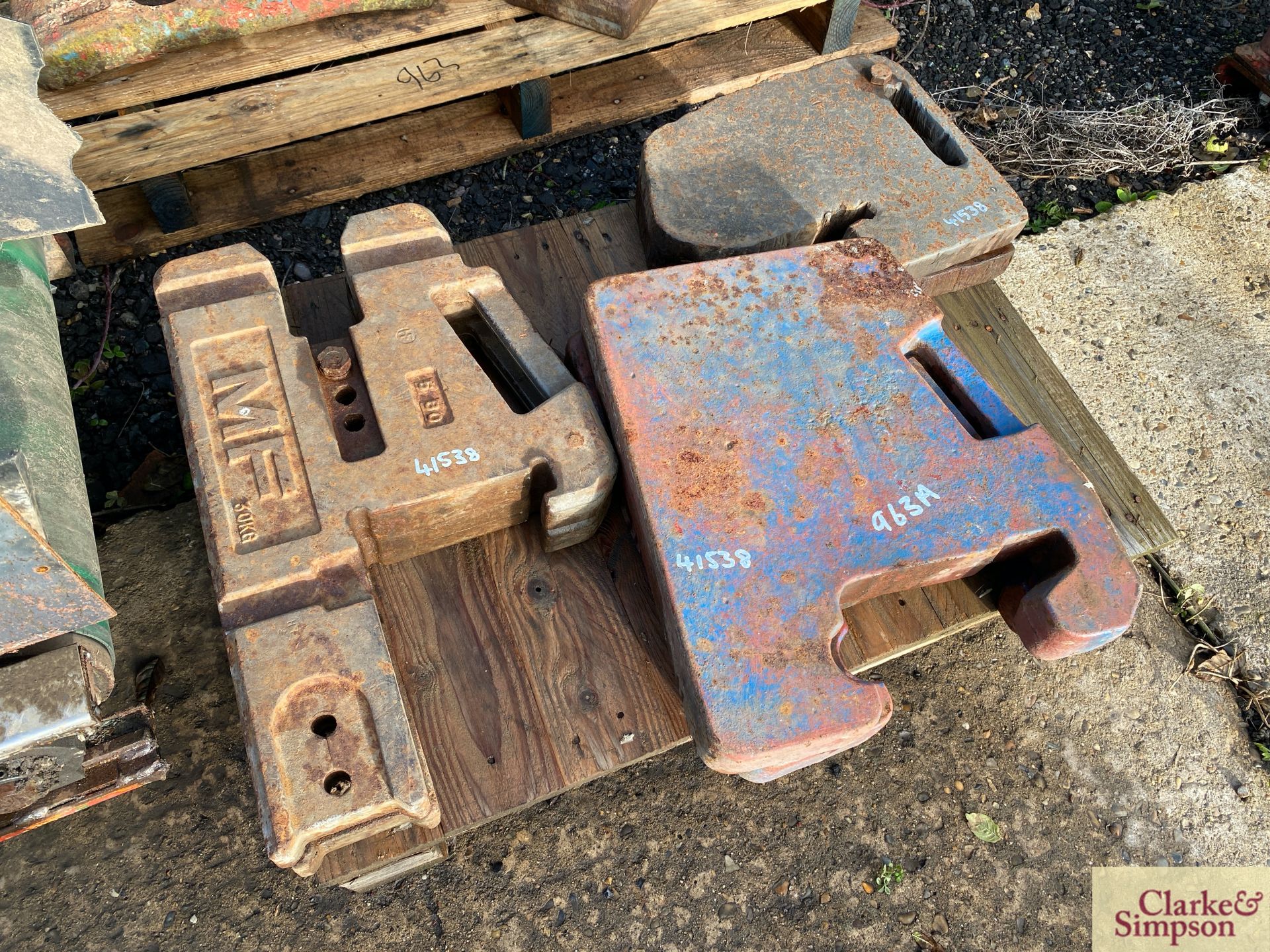 Various tractor weights. *