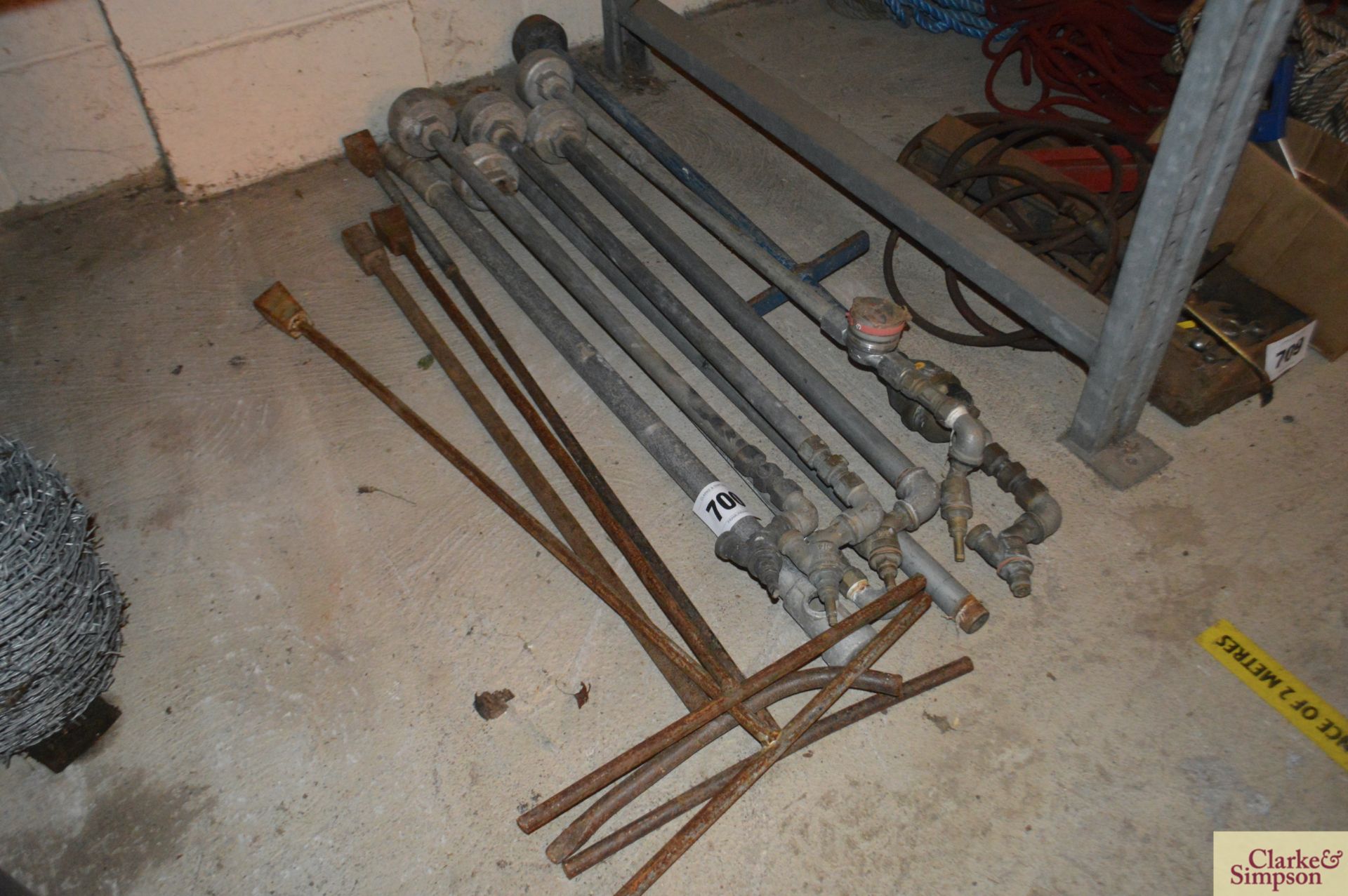 Quantity of hydrant stand pipes and keys. *