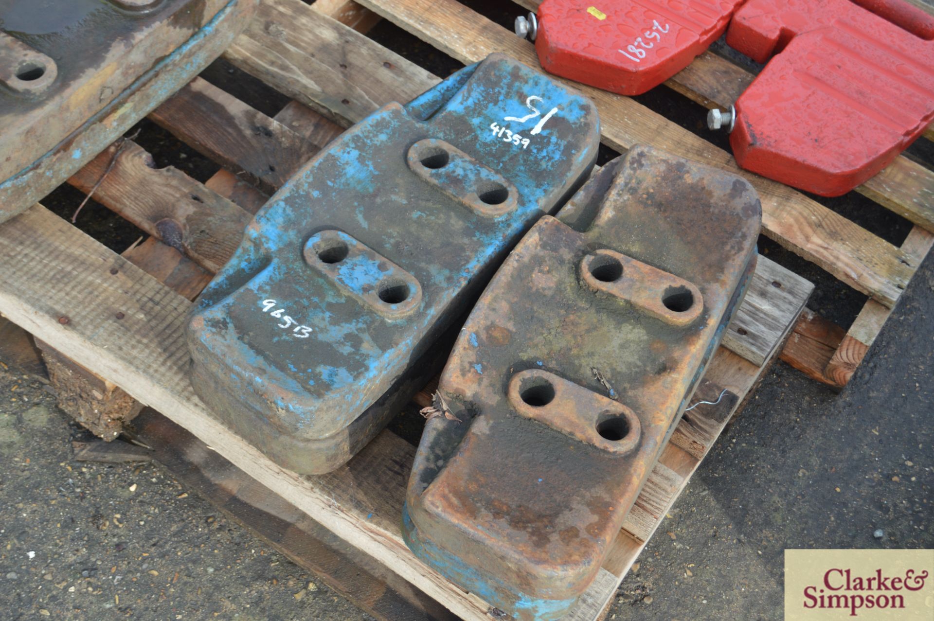 4x Ford front weights.