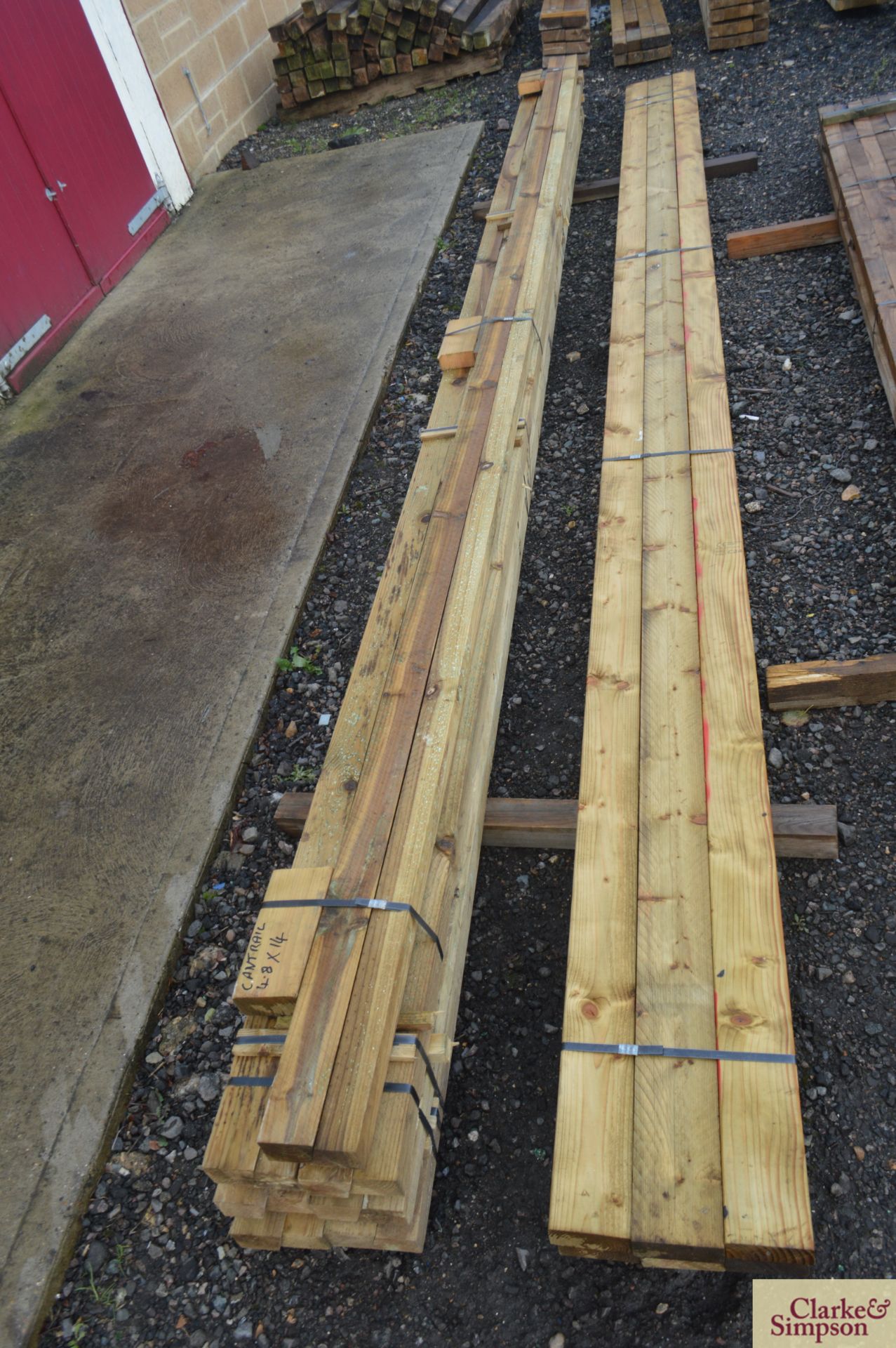 Quantity of new timber - cant rail. - Image 2 of 3