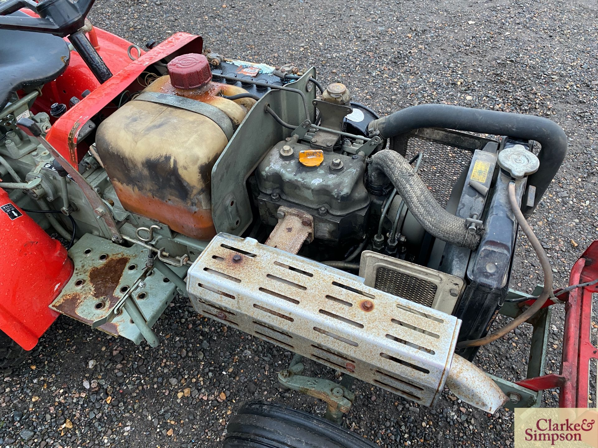 Yanmar 1100 2WD compact tractor. With Yanmar RS1000A mounted rotovator. Recent new turf tyres. - Image 7 of 26