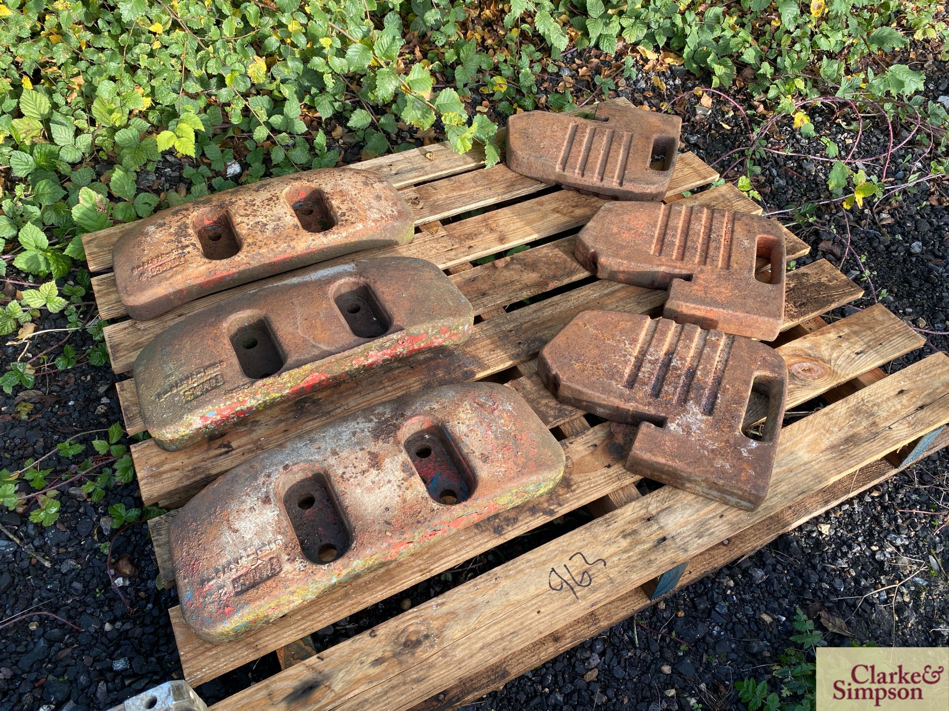 Quantity of tractor weights.