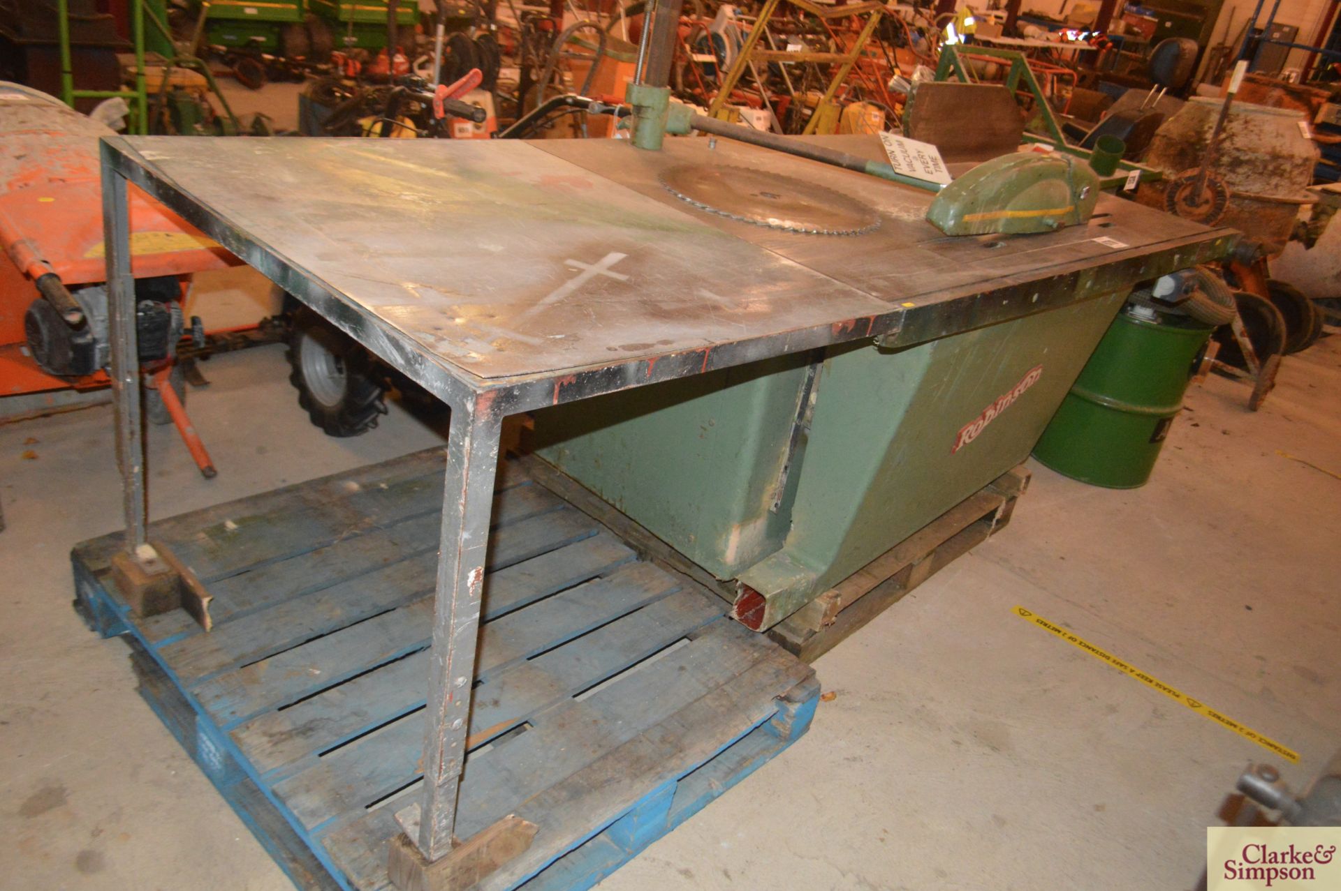Robinson large heavy duty three phase saw bench. * - Image 3 of 6