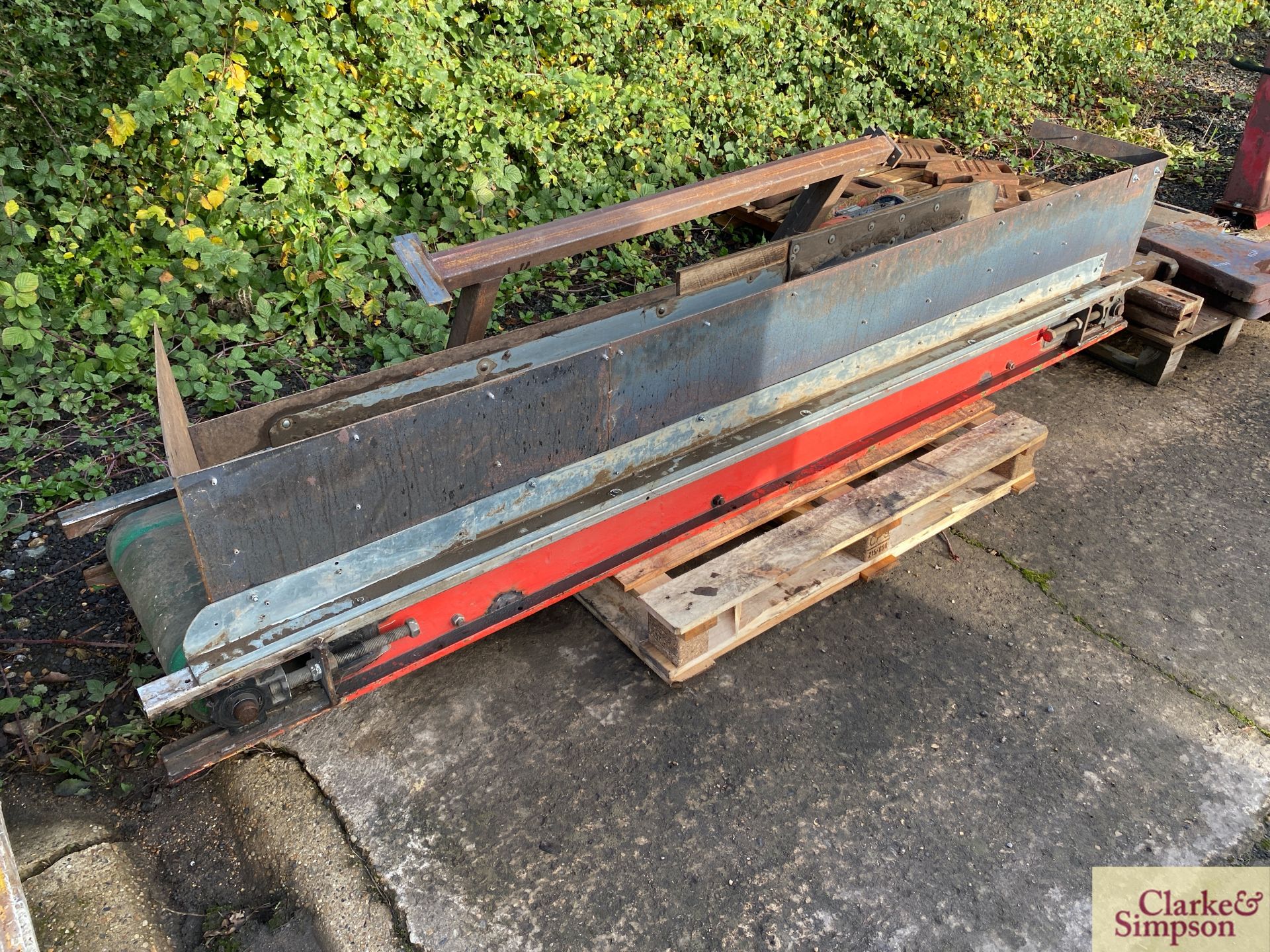 Approx 7ft flat belt conveyor. * - Image 2 of 4