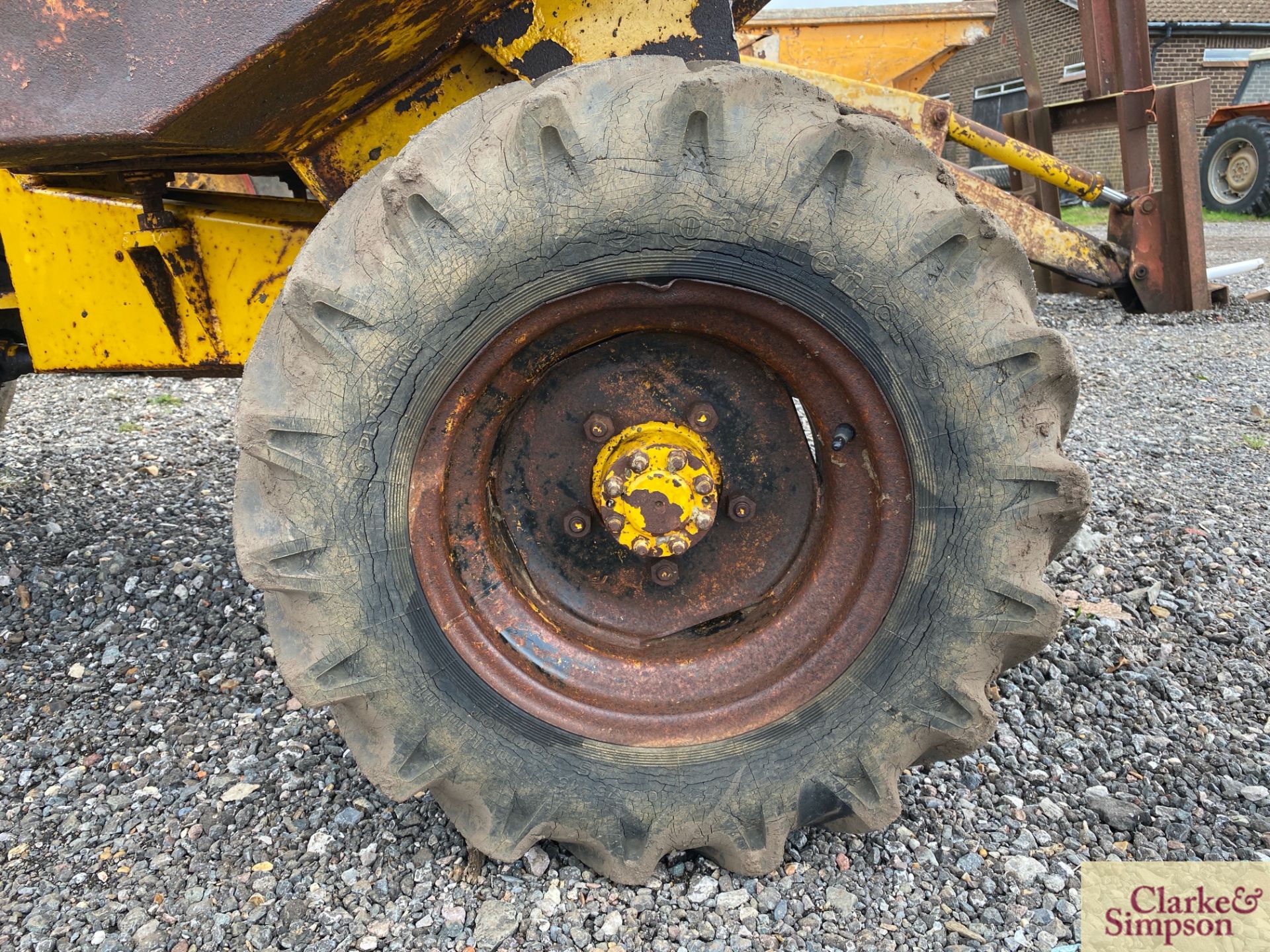 Thwaites 30cwt 4WD pivor steer dumper. 10.0/75-15.3 wheels and tyres. With manual start Petter PH2 - Image 9 of 31