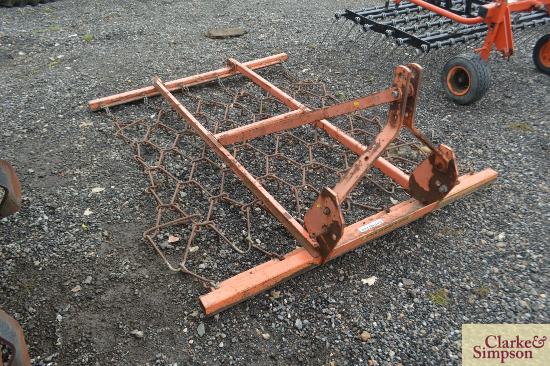 Parmiter 2m Econoflex mounted chain harrow. - Image 4 of 4