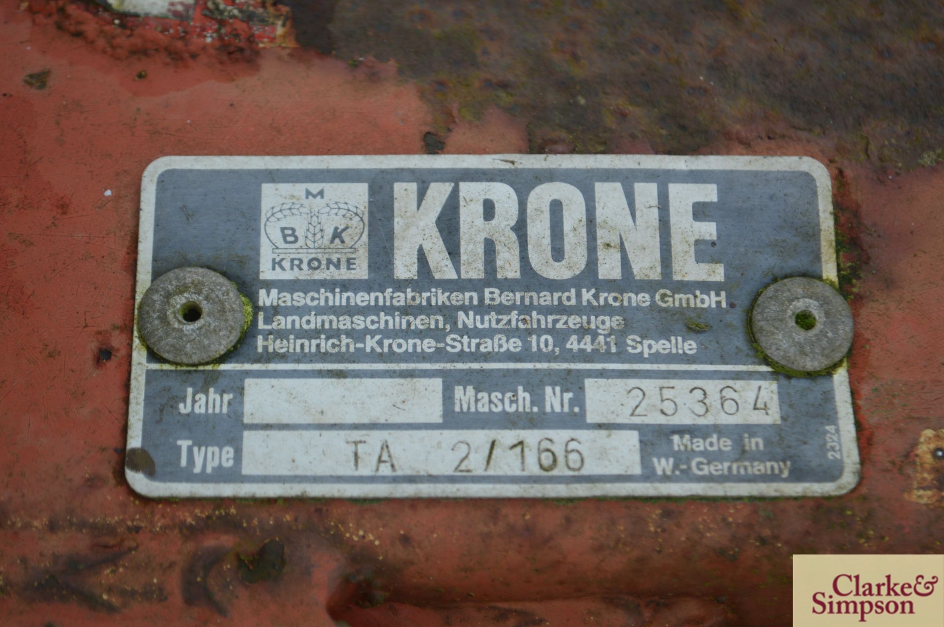 Krone two drum hay mower. * - Image 5 of 5