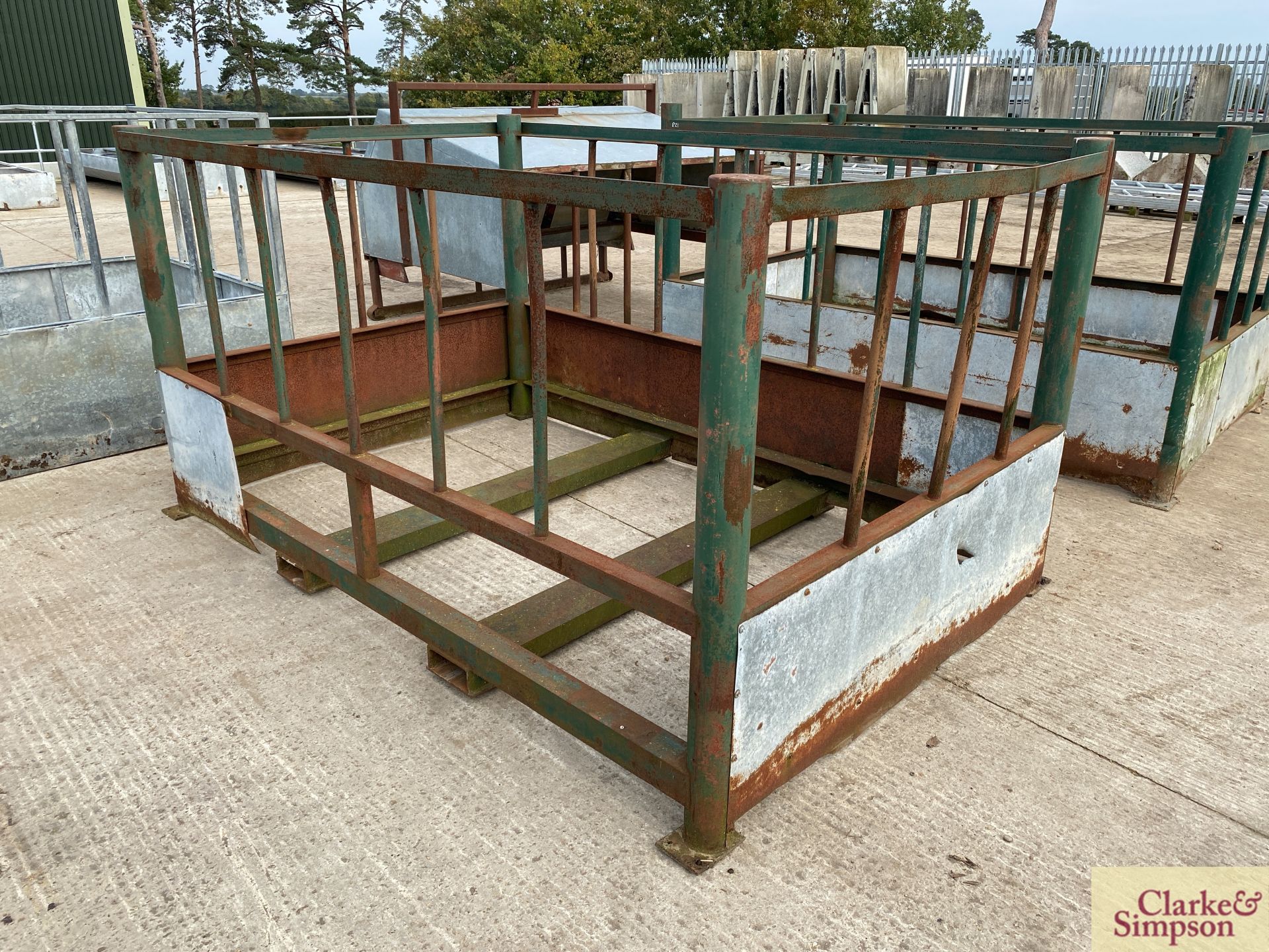 6ft x 9ft big bale feeder. With forklift Sockets. * [Located Roudham] - Image 3 of 4