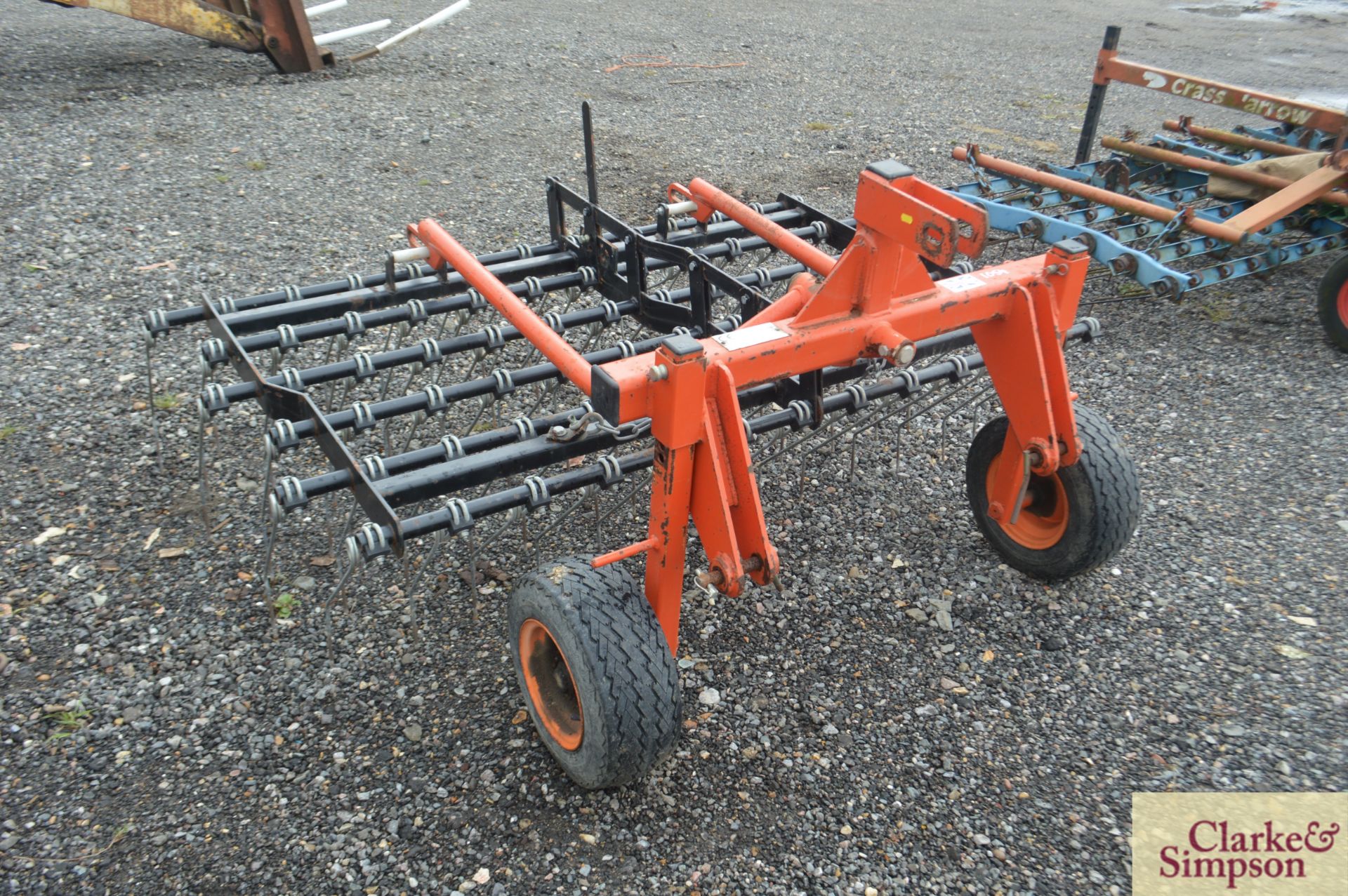 Parmiter 2m mounted grass harrow. - Image 4 of 5