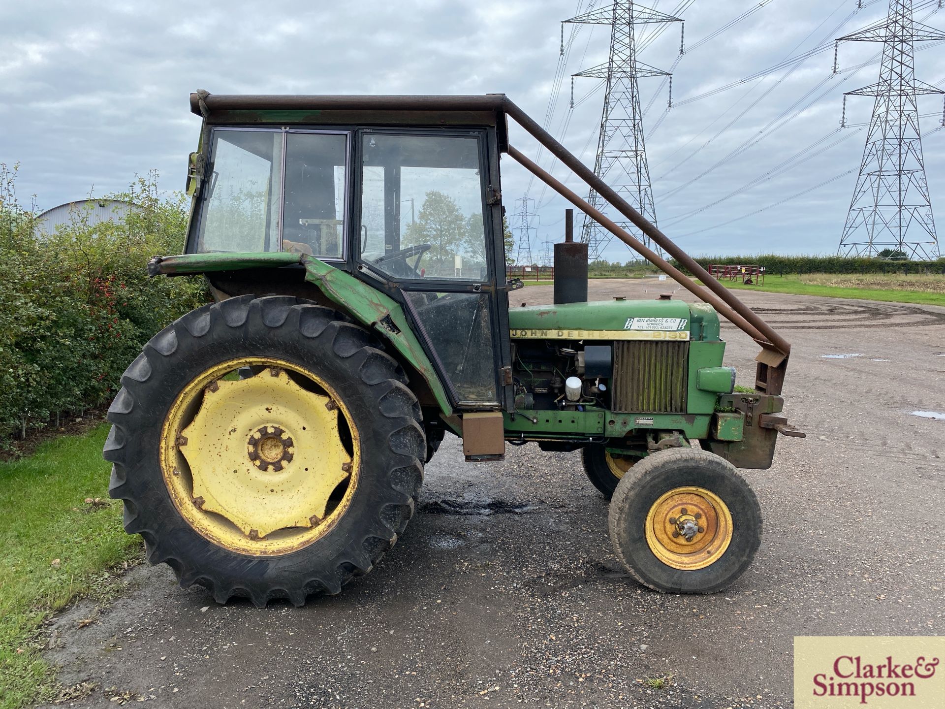 John Deere 2130 2WD tractor. Registration REX 815R (no paperwork). Date of first registration 11/ - Image 8 of 33