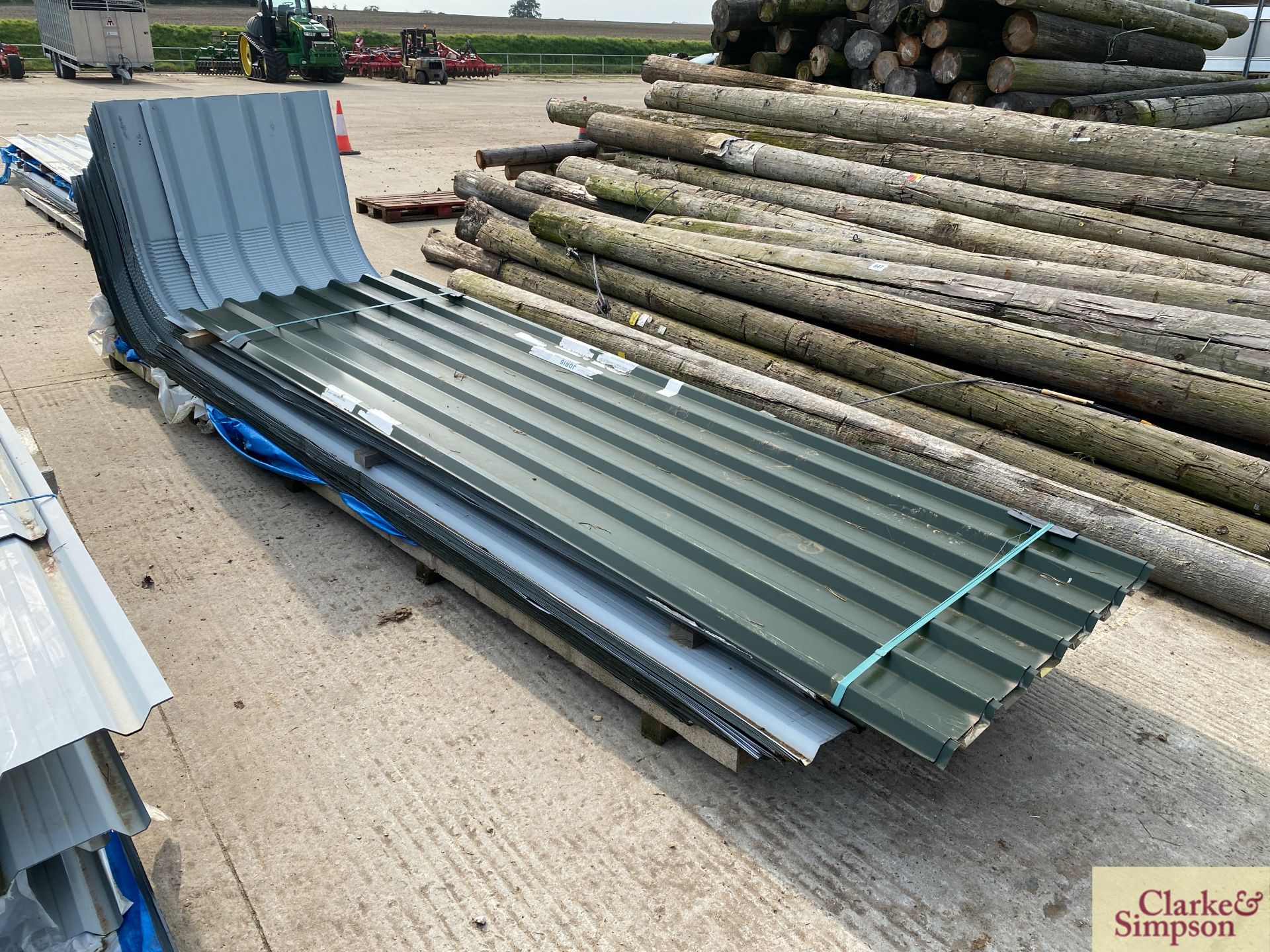 Quantity of new and used box profile curved eaves. * [Located Roudham] - Image 4 of 4