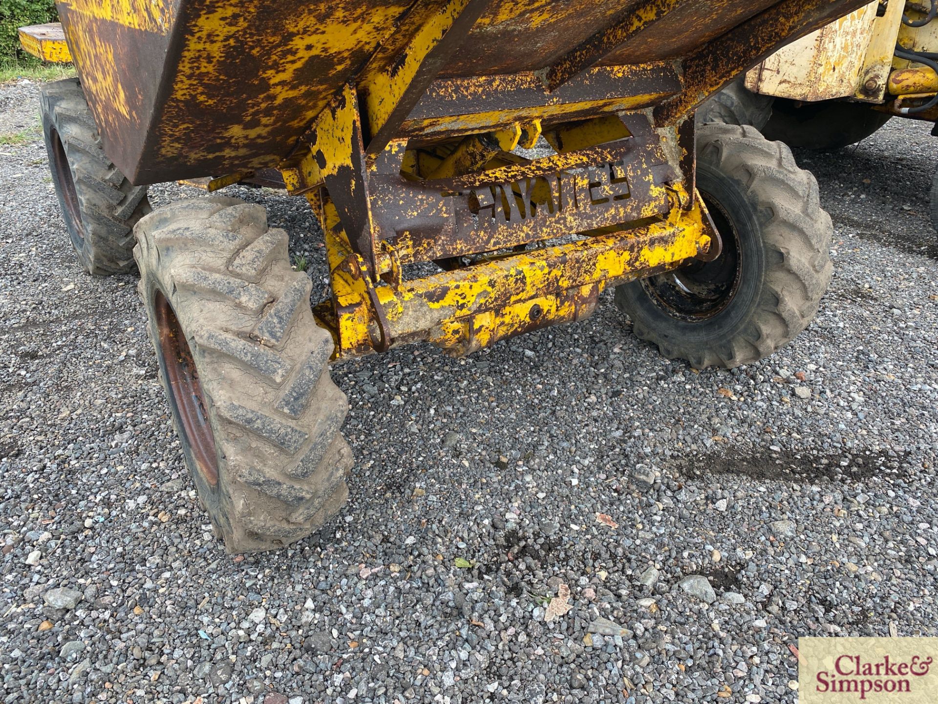 Thwaites 30cwt 4WD pivor steer dumper. 10.0/75-15.3 wheels and tyres. With manual start Petter PH2 - Image 8 of 31