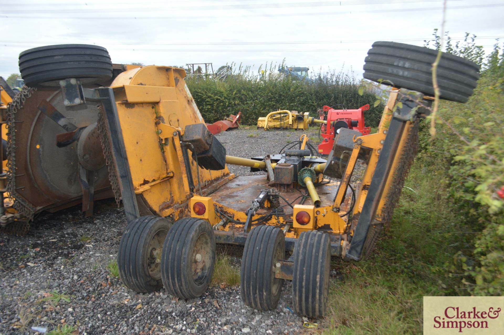 McConnel SR15 trailed 15ft hydraulic folding batwing mower. 2005. Serial number 22028. * - Image 3 of 10