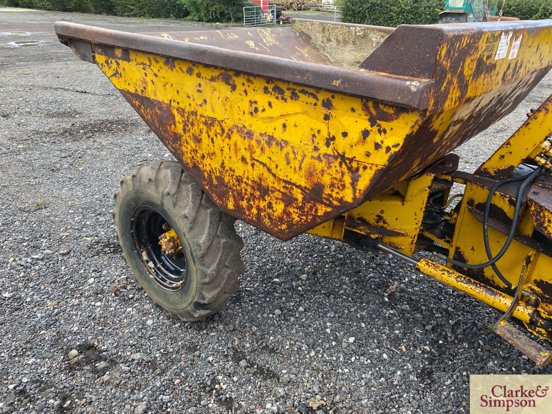 Thwaites 30cwt 4WD pivor steer dumper. 10.0/75-15.3 wheels and tyres. With manual start Petter PH2 - Image 20 of 31