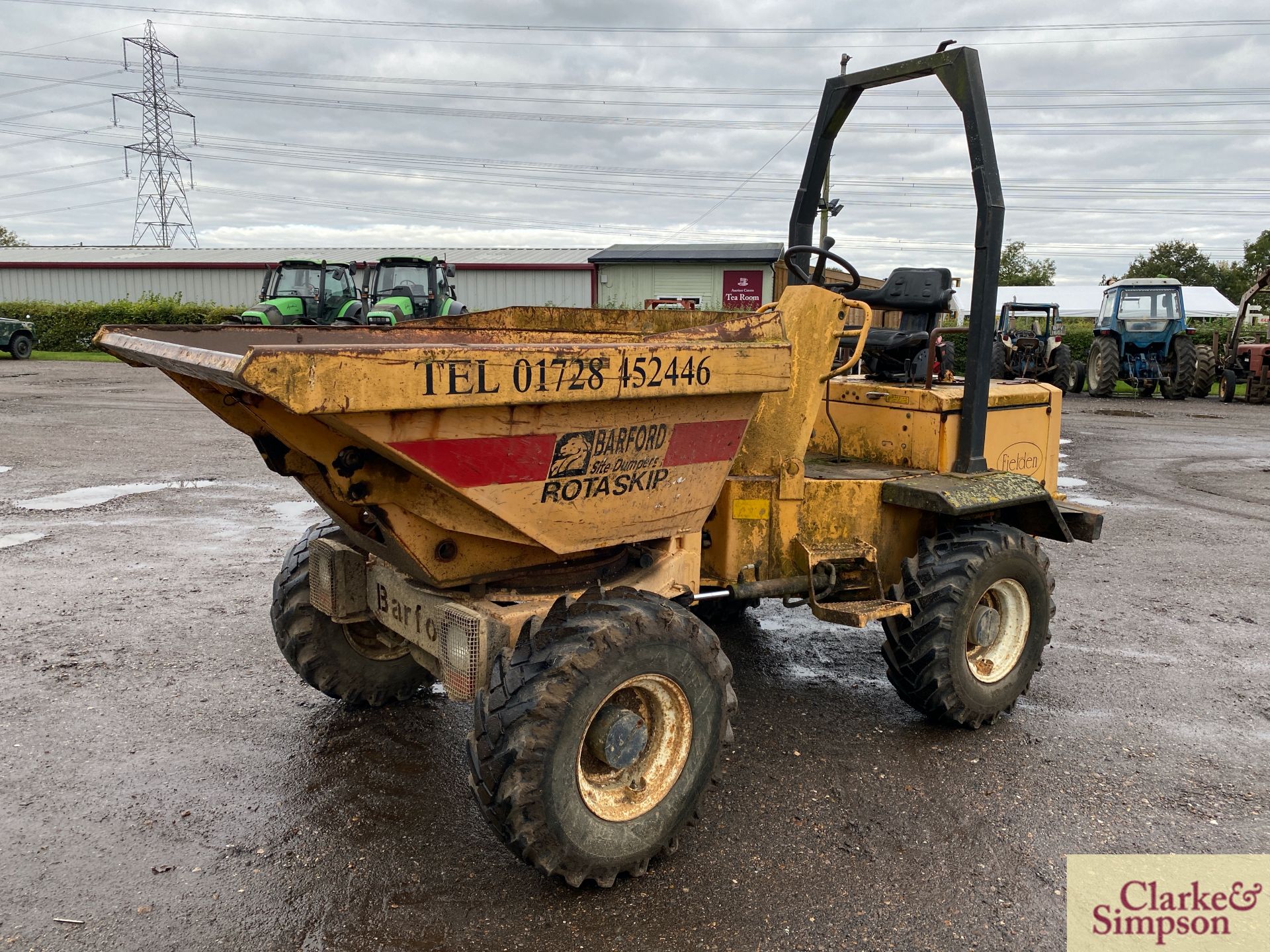 Barford SRX3000 3T swivel tip 4WD pivot steer dumper. Registration AP02 KYN. Date of first