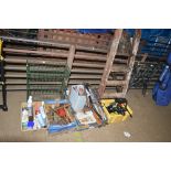 Four boxes of various hand tools and sundry items;